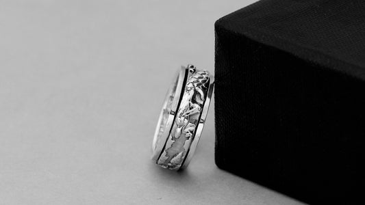 925 Stering Silver Turtle Spinner Ring