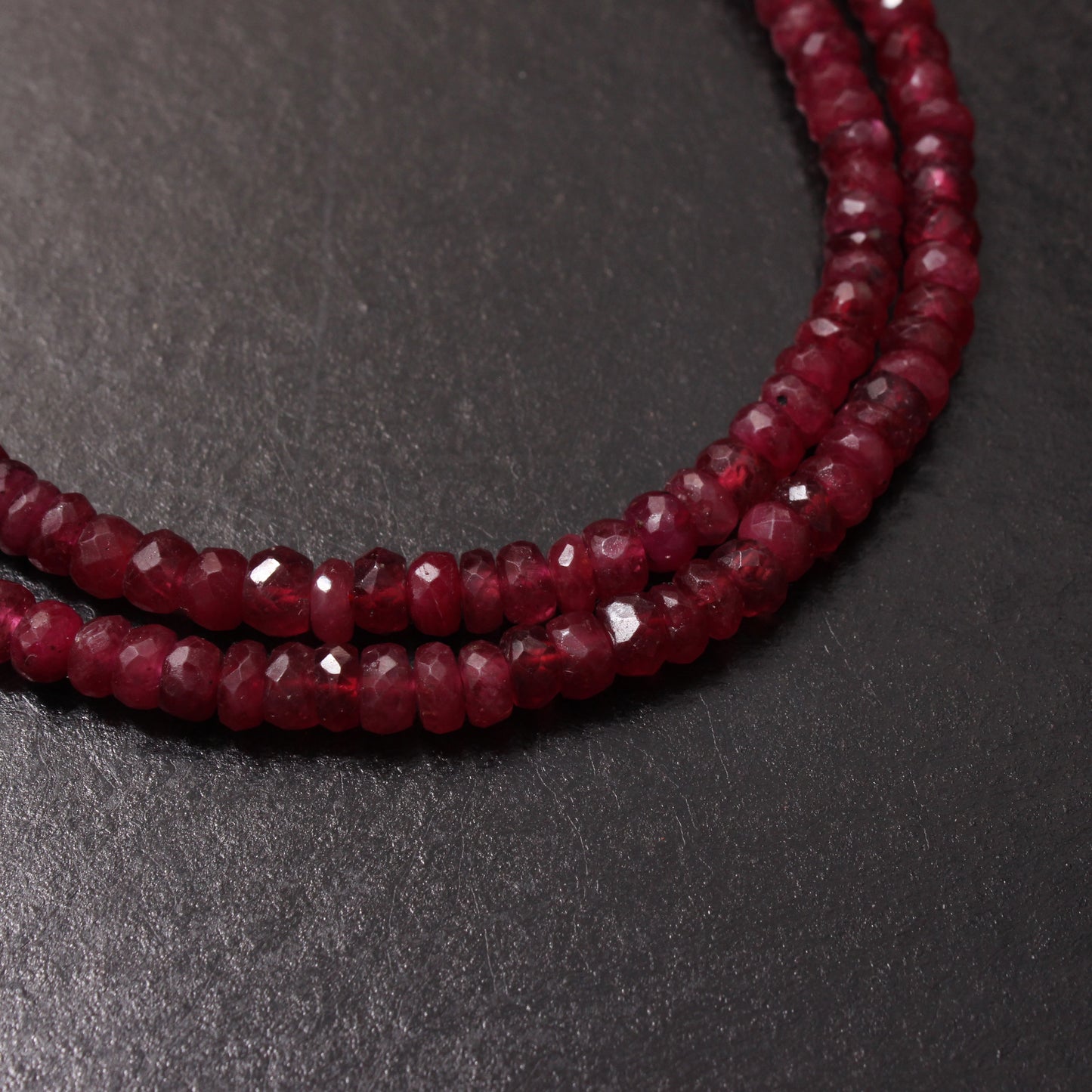 Elegant Natural Ruby Beaded Necklace – Genuine Red Gemstone Jewelry for Love, Passion & Strength