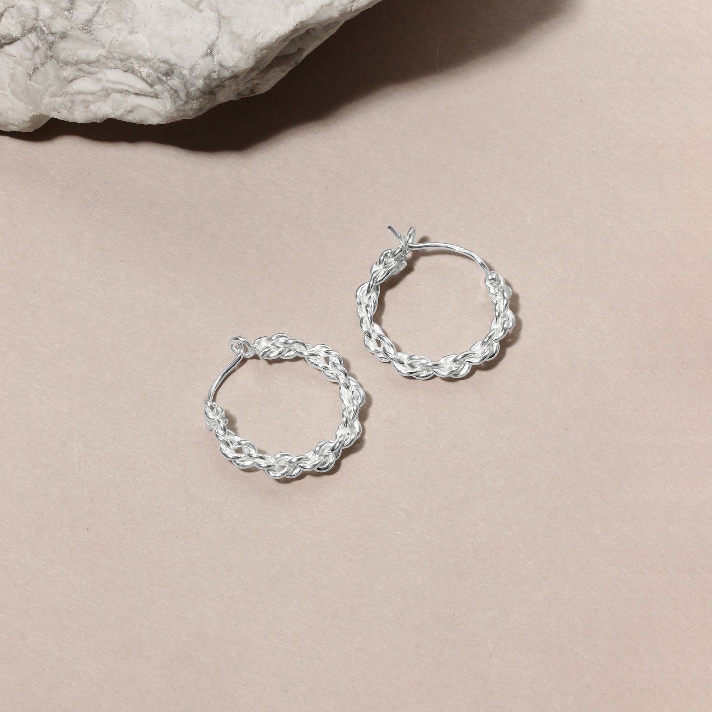925 Solid Sterling Silver Round Hoop Earrings For Best Gifts