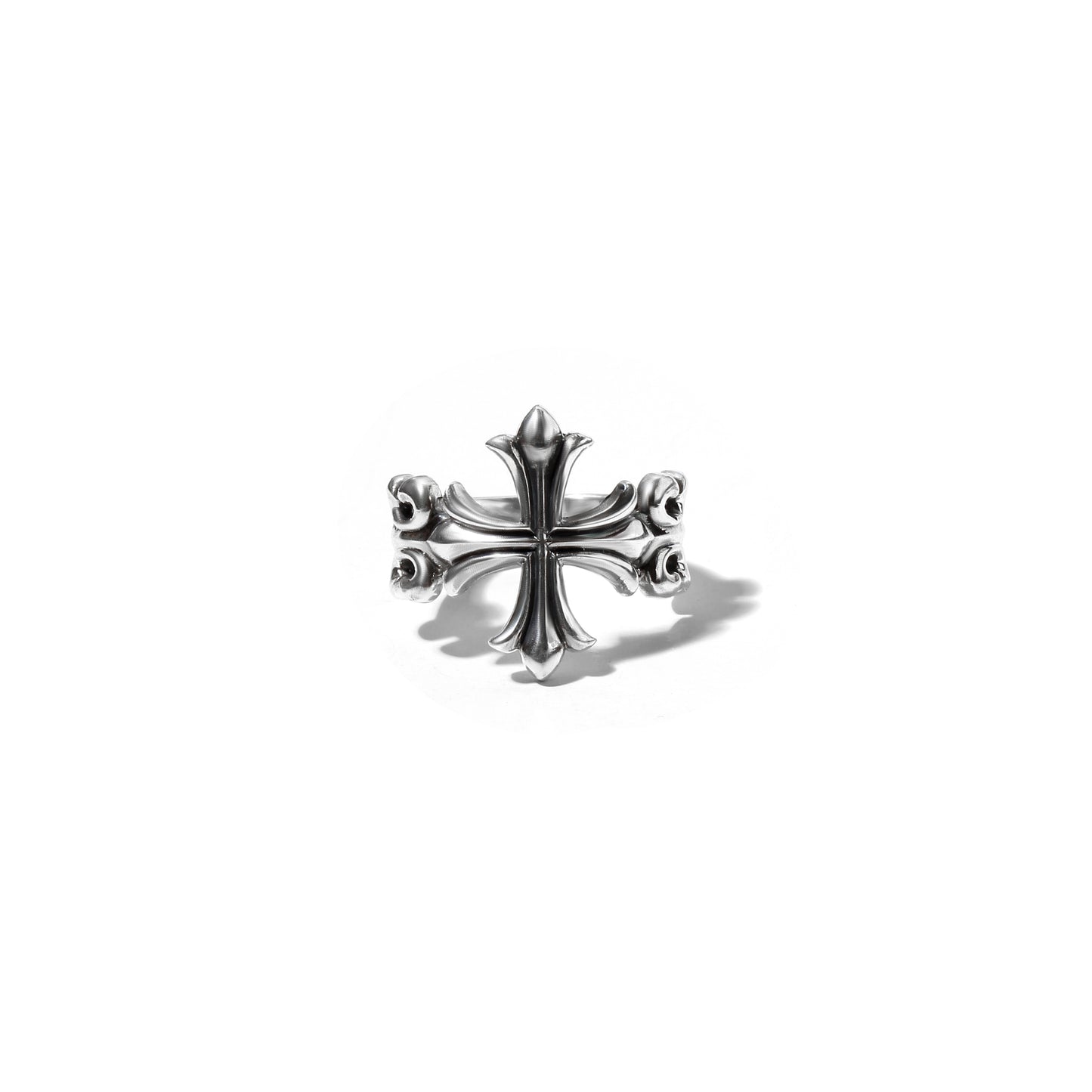 925 Stering Silver Gothic Cross Ring in Antique Silver – Bold Medieval-Inspired Statement Jewelry for Men & Women