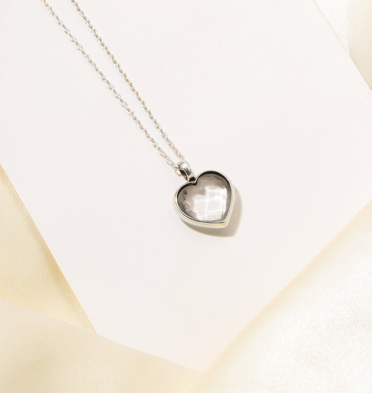 925 Sterling Silver Clear Crystal Quartz Pendant Necklace – Master Healer Stone for Clarity & Energy Amplification