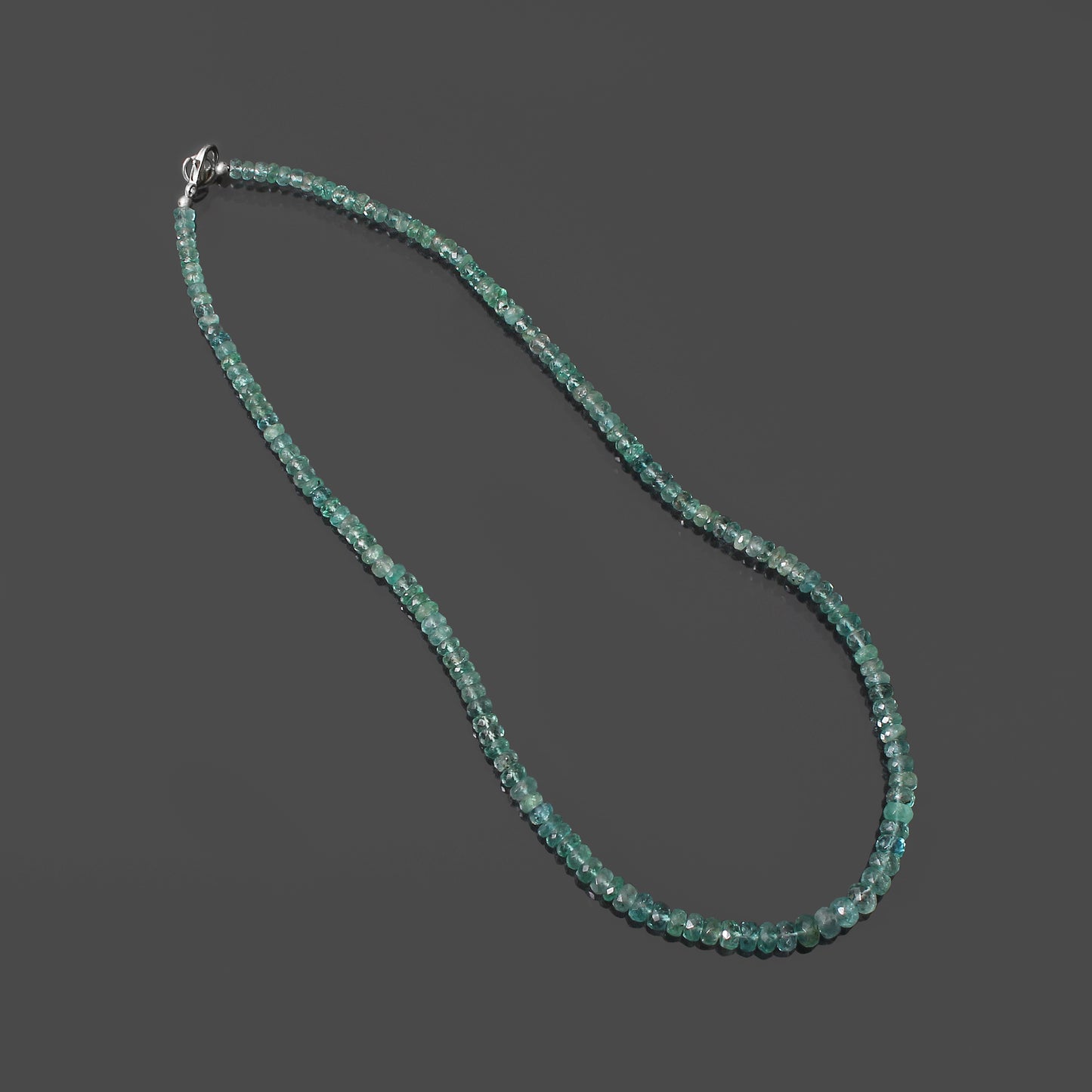 Natural Emerald Beaded Necklace – Faceted Gemstone Necklace with 925 Sterling Silver Clasp