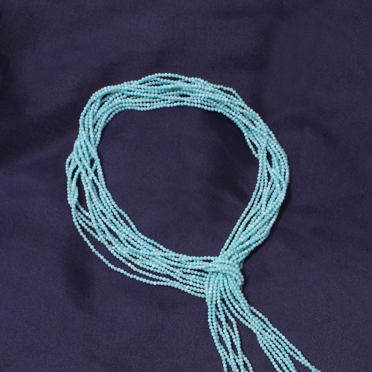 Elegant Natural Pearl & Amazonite Multi-Strand Designer Necklace – Handmade Healing Jewelry for Calm & Balance