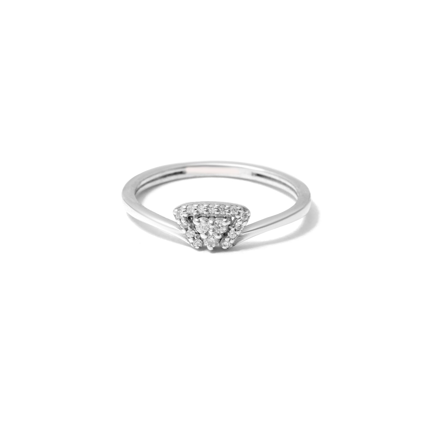 925 Sterling Silver White Zircon Cluster Ring – Elegant Statement Jewelry