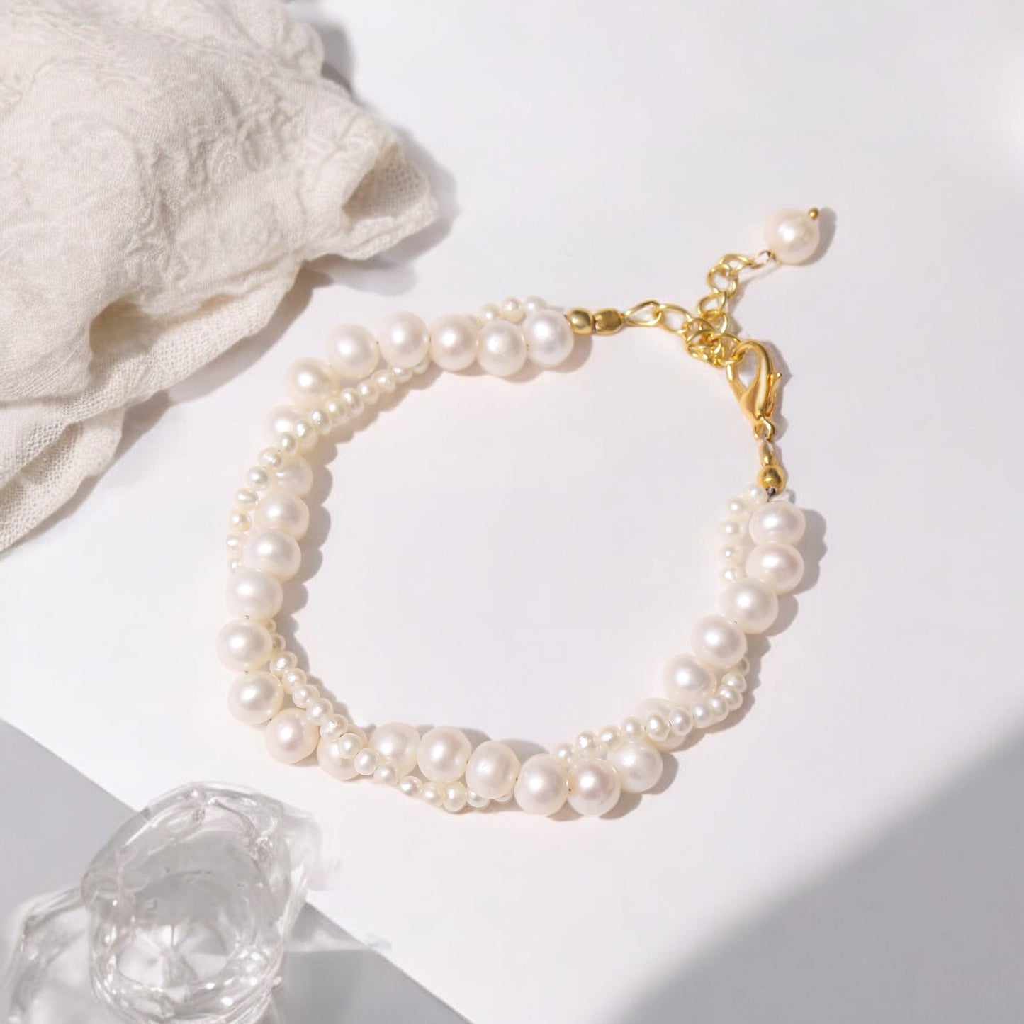Elegant Pearl Twisted Beaded Bracelet – Classic Style with a Modern Twist