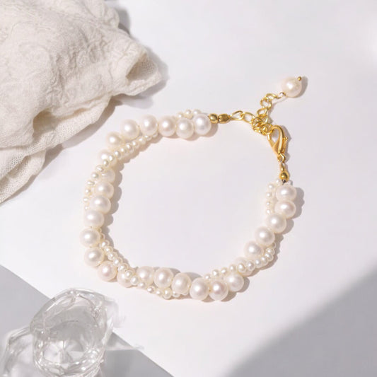 Elegant Pearl Twisted Beaded Bracelet – Classic Style with a Modern Twist