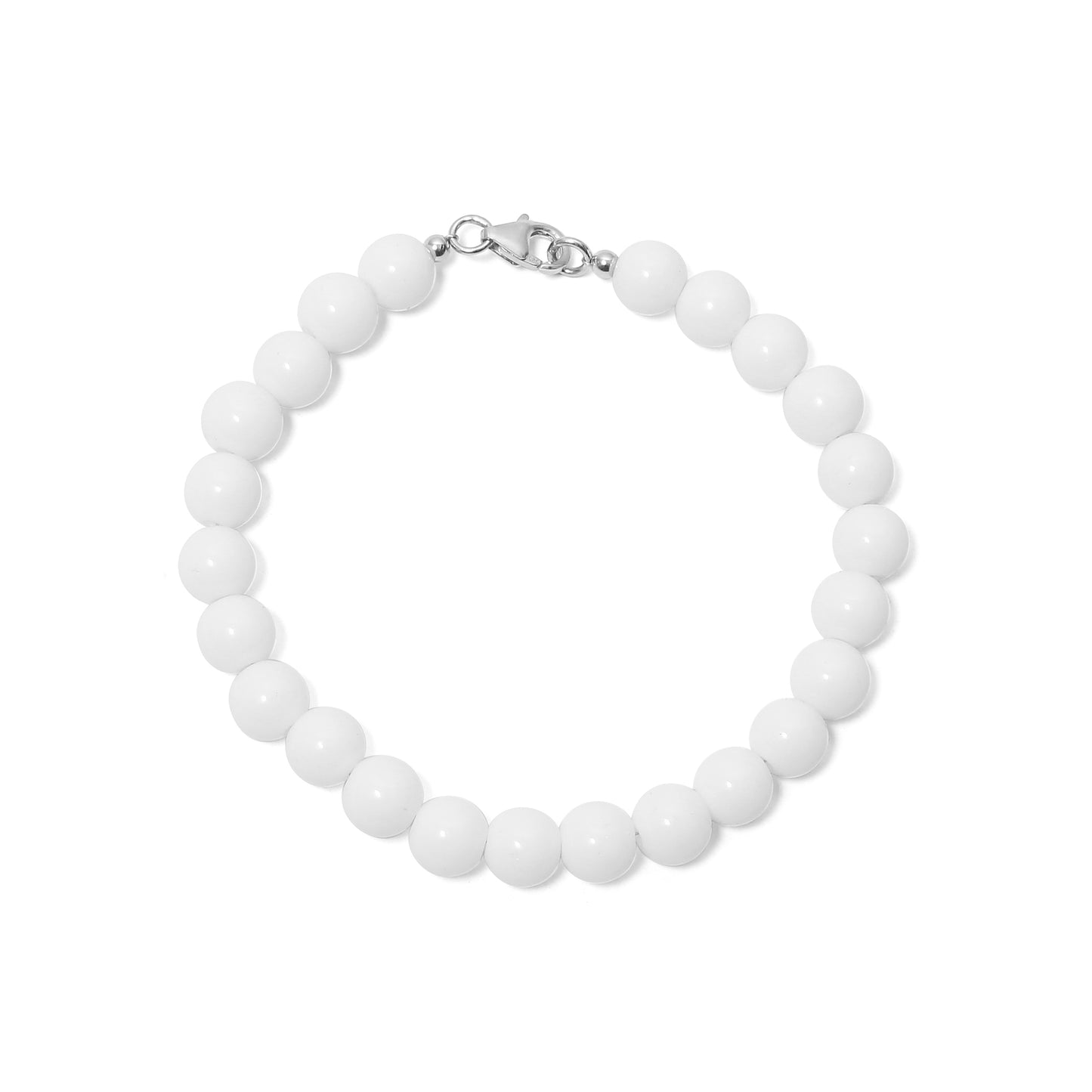 Natural White Coral Gemstone Bracelet – Elegant Healing Jewelry