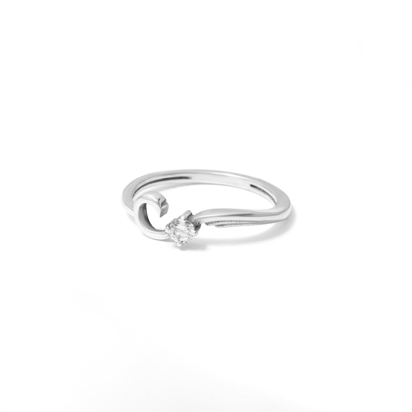 925 Sterling Silver White Zircon Gemstone Ring - Elegant & Timeless