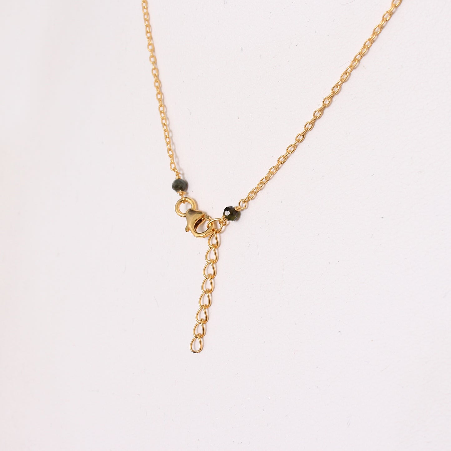 Natural Multi Tourmaline Beaded Gemstone Necklace – Gold Plated Chain | Elegant Handmade Jewelry