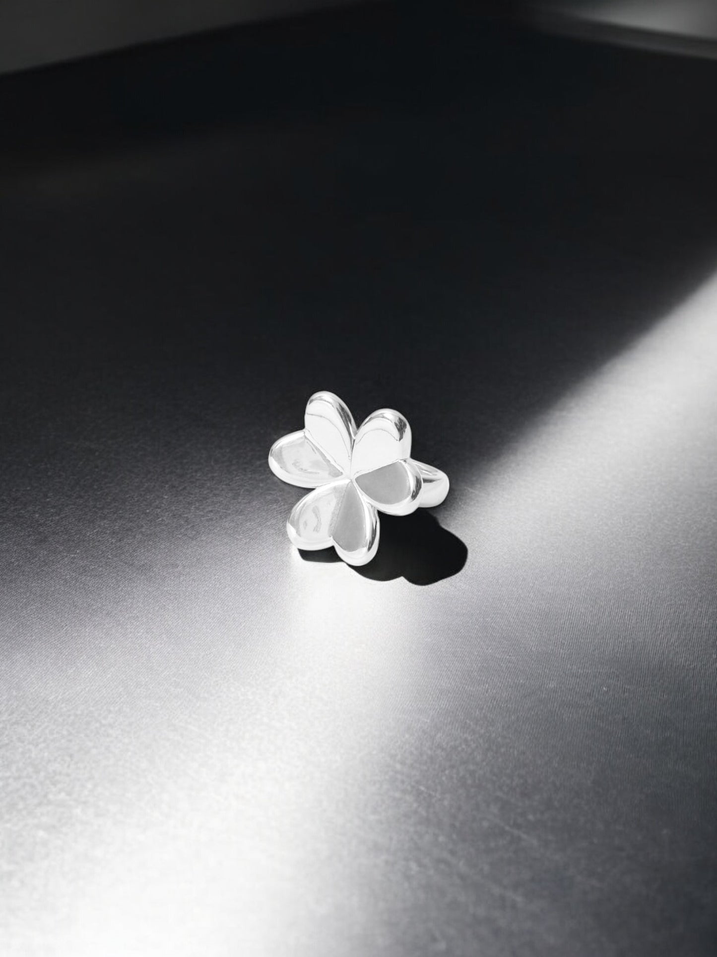 Elegant 925 Sterling Silver Three-Leaf Clover Ring – Lucky Charm Jewelry