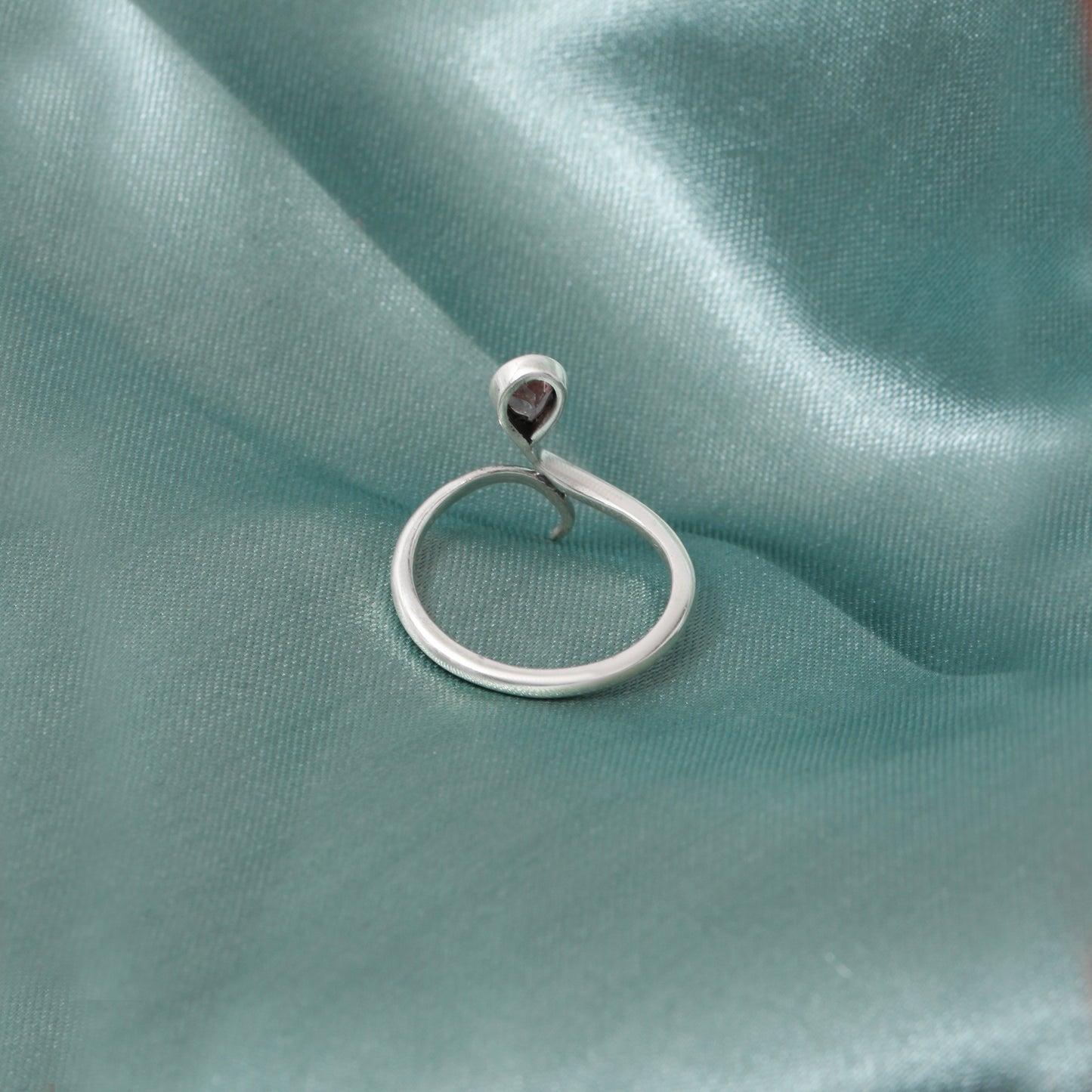 Natural Elegant 925 Sterling Silver Pink Tourmaline Gemstone Ring