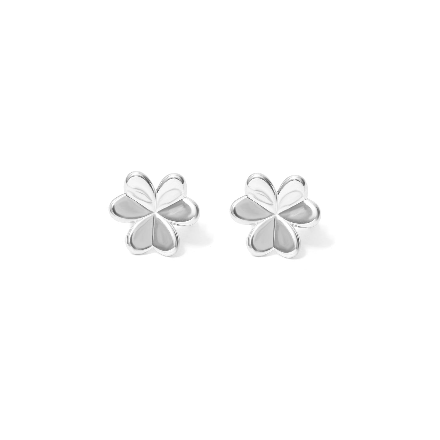 Elegant 925 Sterling Silver Three-Leaf Stud Earrings – Chic & Timeless Floral Jewelry