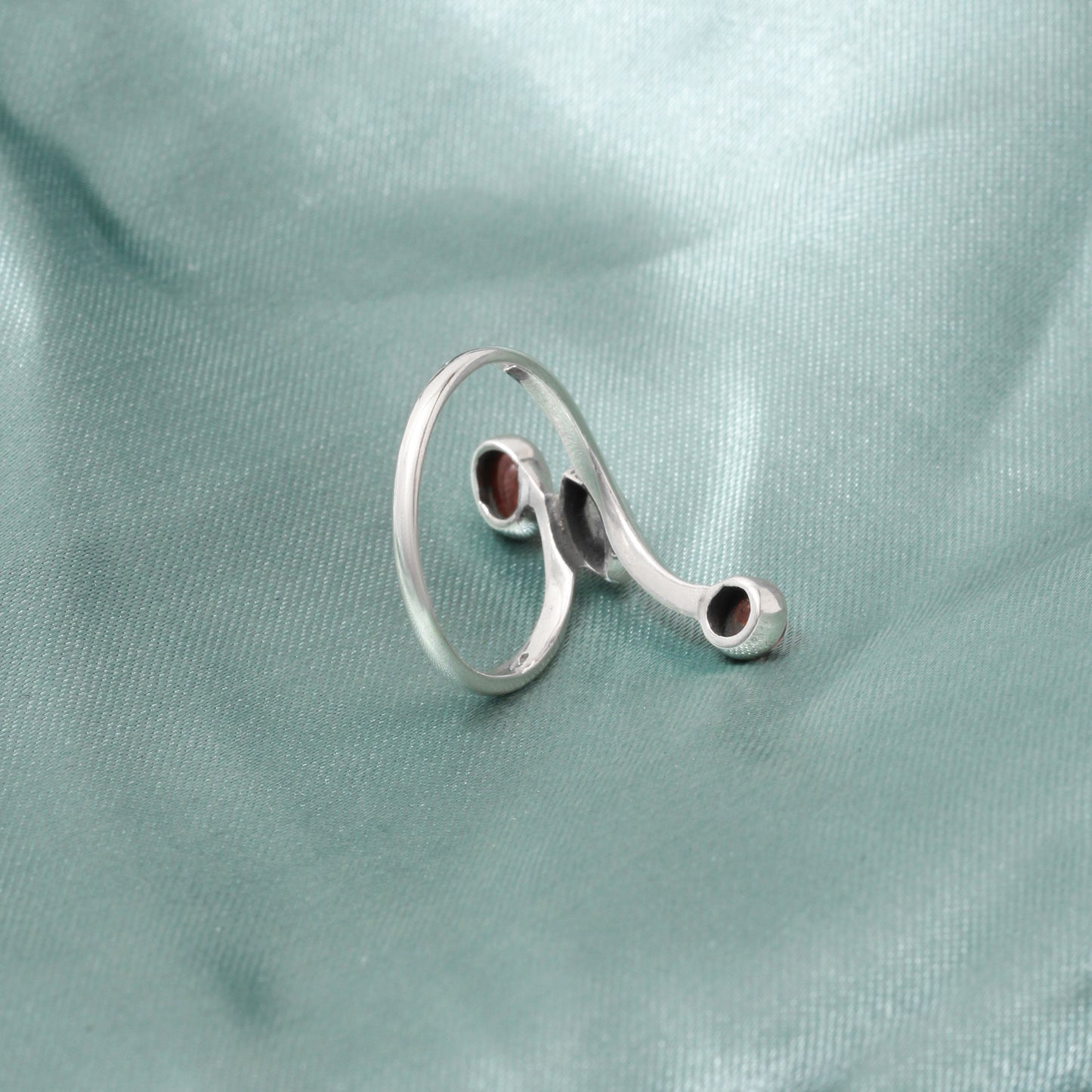 925 Sterling Silver Multi Tourmaline Gemstone Ring – Unique Adjustable Design