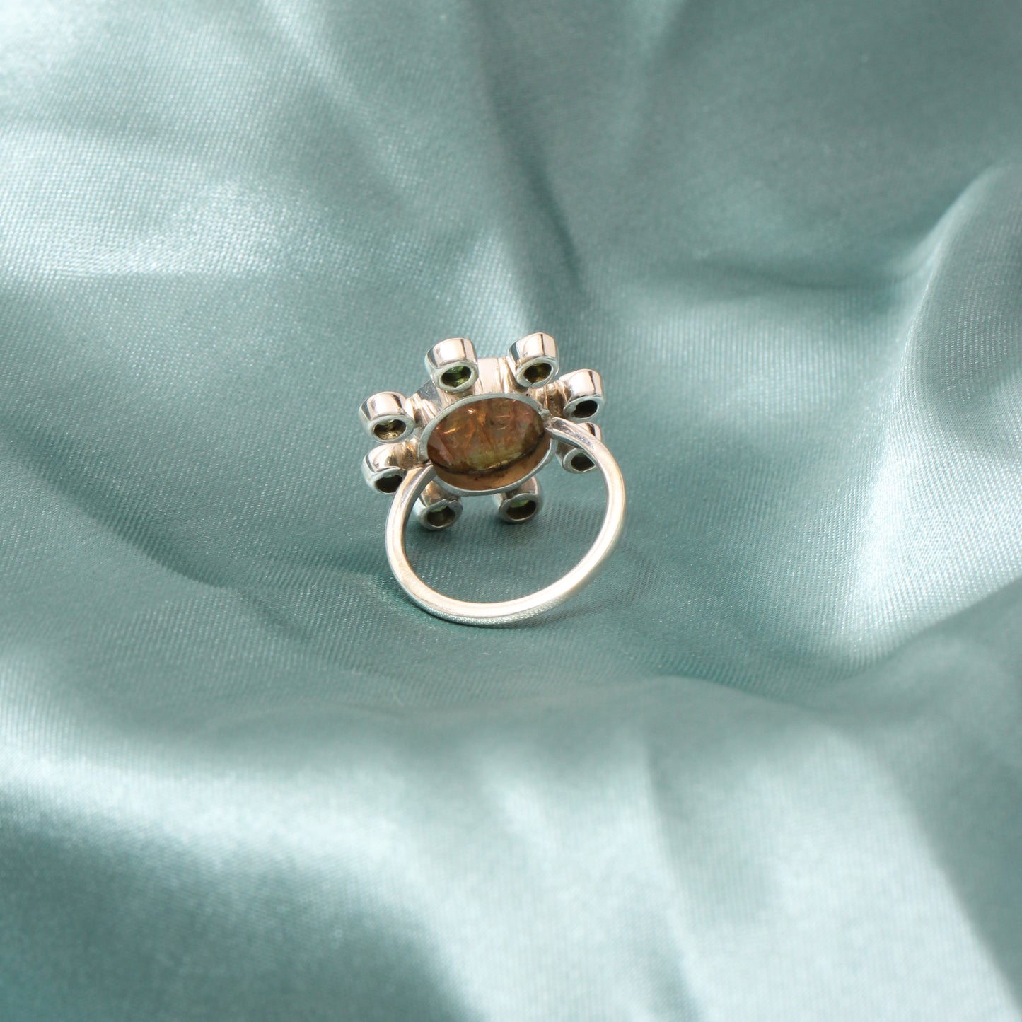 925 Sterling Silver Green Tourmaline/Bio Tourmaline Gemstone Ring – Healing & Energizing Jewelry