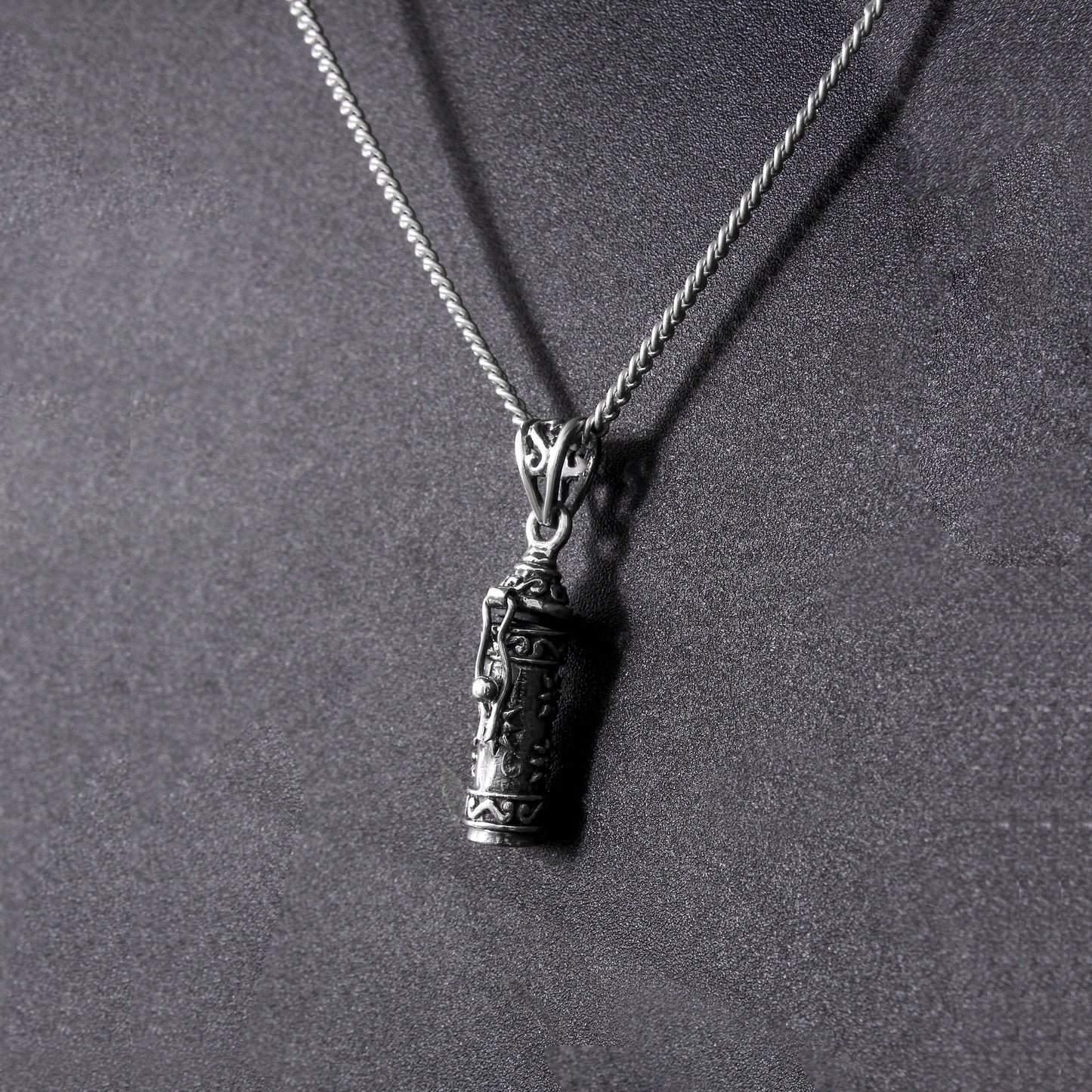 925 Sterling Silver Prayer Scroll Floral Pendant Necklace – Inspired for Protection & Blessings