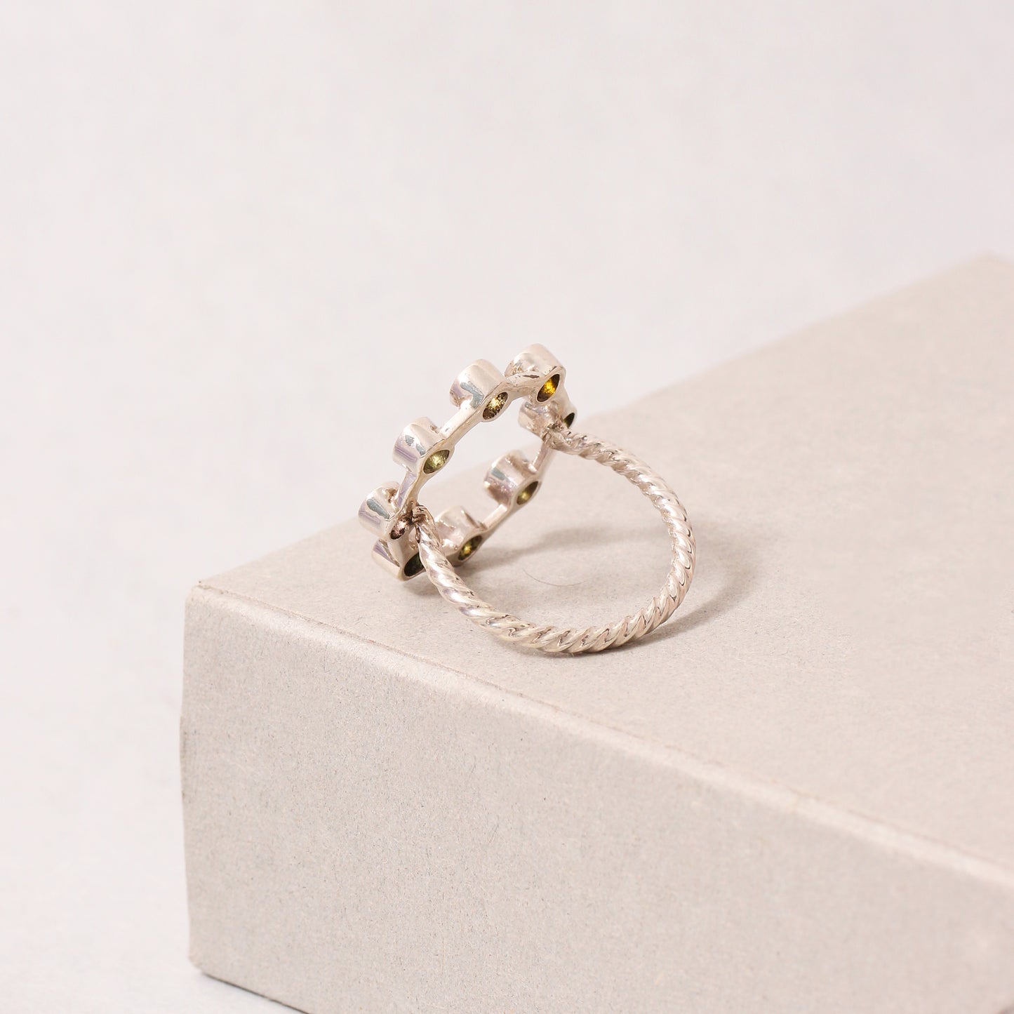 925 Sterling Silver Multi-Color Tourmaline Circle Ring – Vibrant Gemstone Elegance