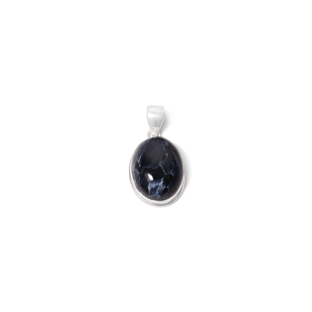Natural Pietersite Smooth Oval Gemstone Pendant – Protection, Grounding & Inner Strength