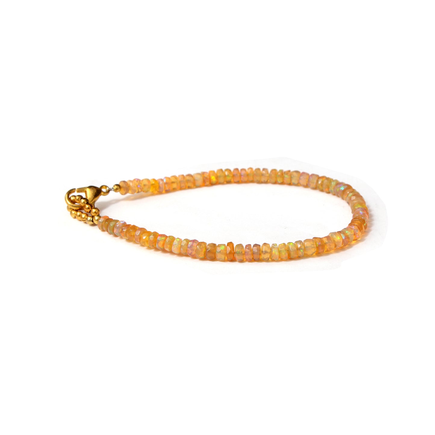Natural Yellow Honey Shade Ethiopian Opal Women's Bracelet – Stunning Gemstone Radiance