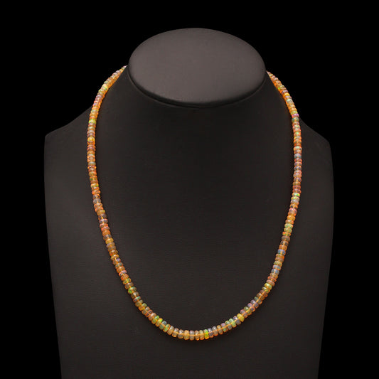 Natural Yellow Honey Shade Ethiopian Opal Women's Necklace – Radiant Gemstone Elegance
