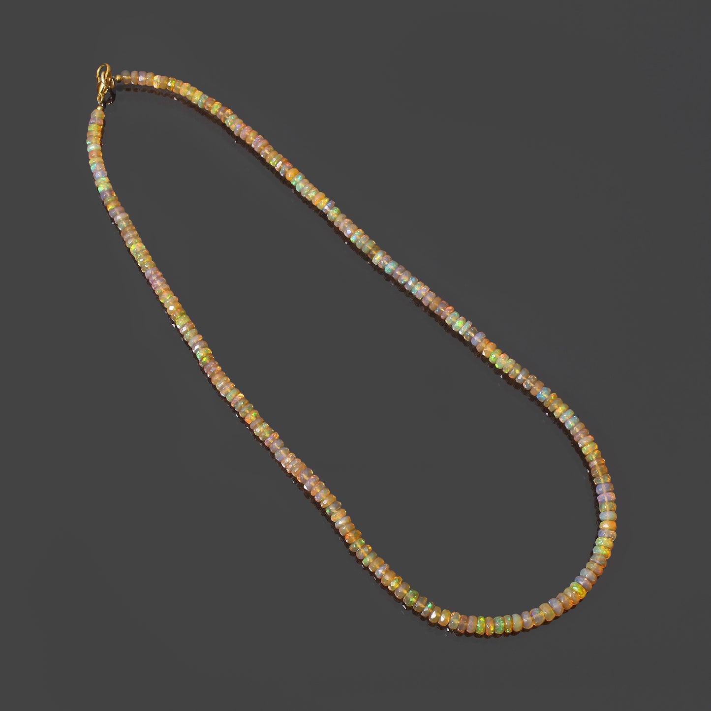 Natural Yellow Honey Shade Ethiopian Opal Women's Necklace – Radiant Gemstone Elegance
