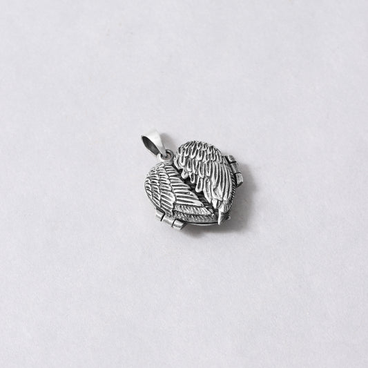 Pure Sterling Silver Wings Heart Pendant | Beautiful Pendant for Love