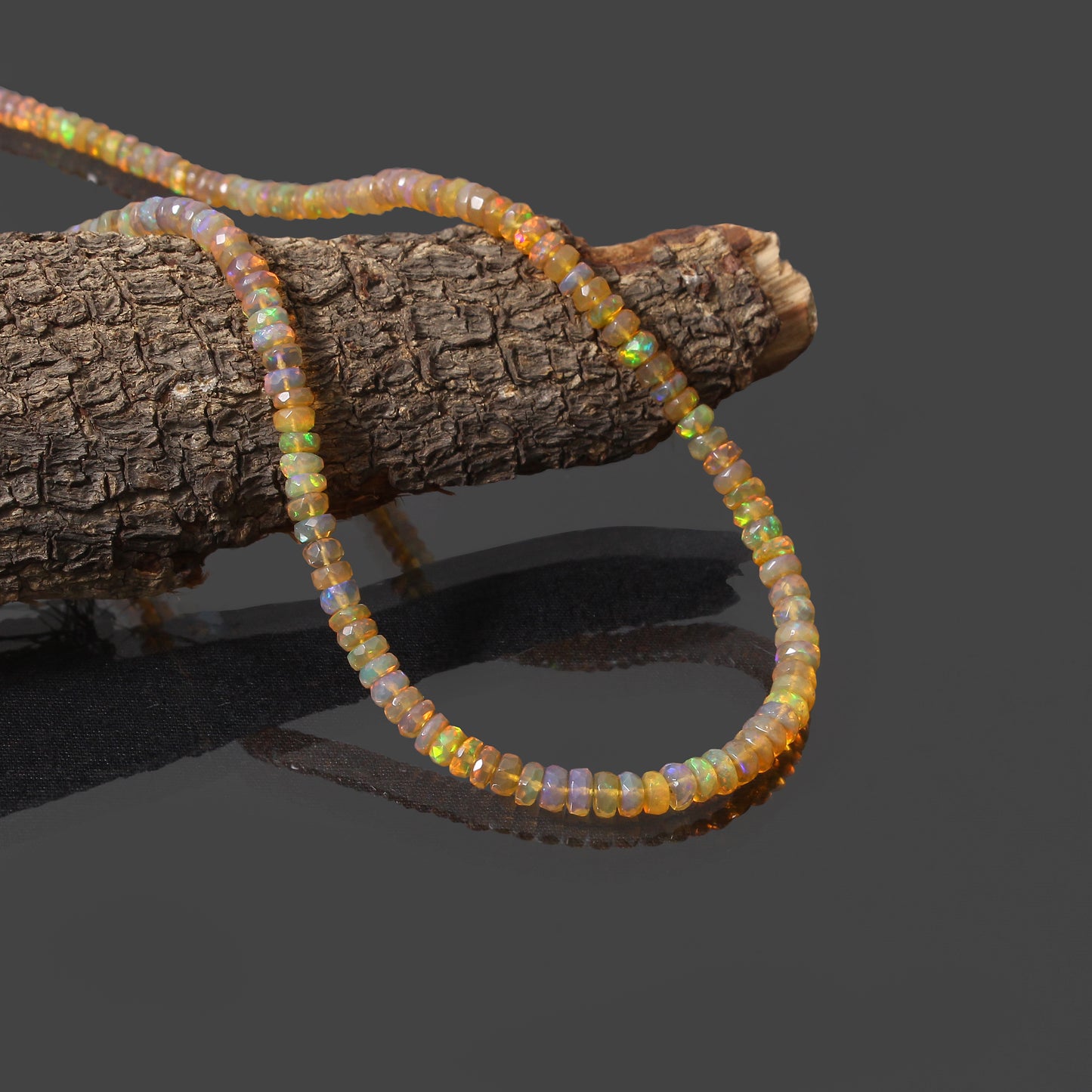 Natural Yellow Honey Shade Ethiopian Opal Women's Necklace – Radiant Gemstone Elegance