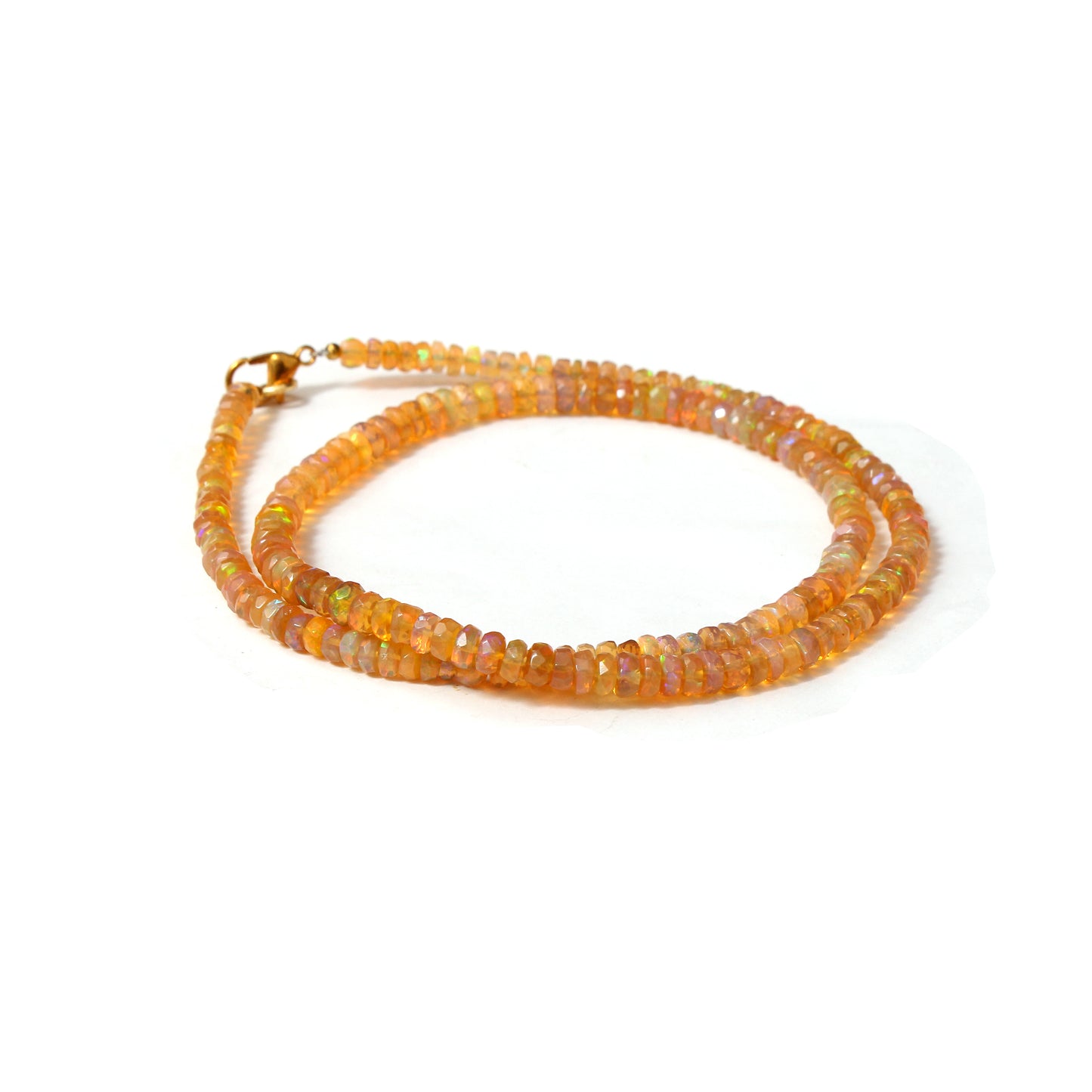 Natural Yellow Honey Shade Ethiopian Opal Women's Necklace – Radiant Gemstone Elegance