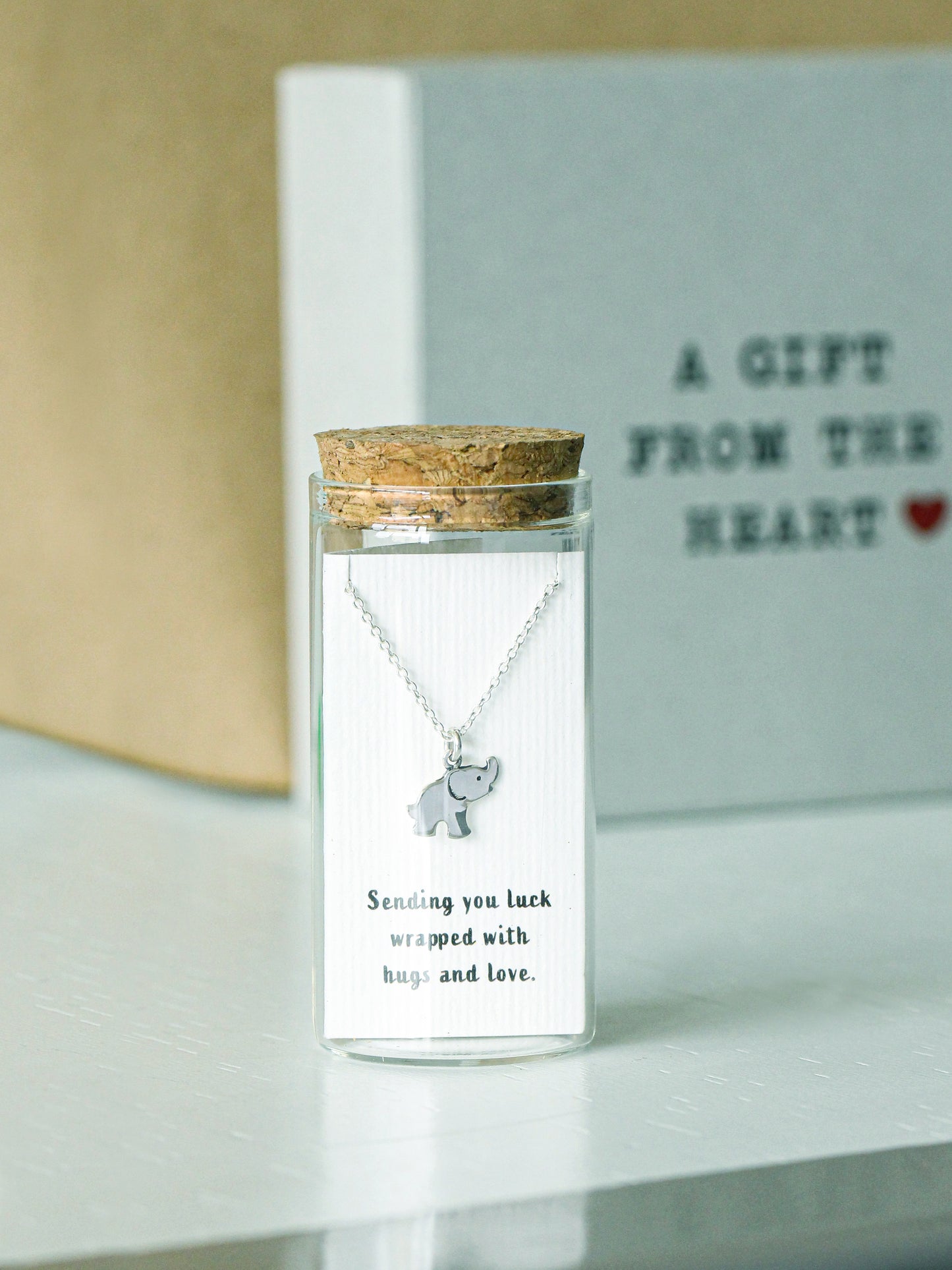 Elegant Minimalist Lucky Elephant Pendant Necklace – Sterling Silver Charm for Strength & Prosperity