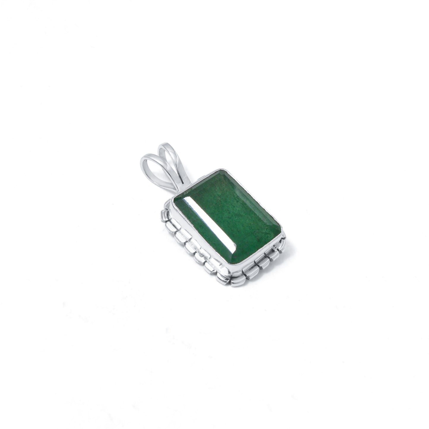 Natural Green Strawberry Quartz Pendant in 925 Sterling Silver – Handmade Healing Gemstone Jewelry for Women