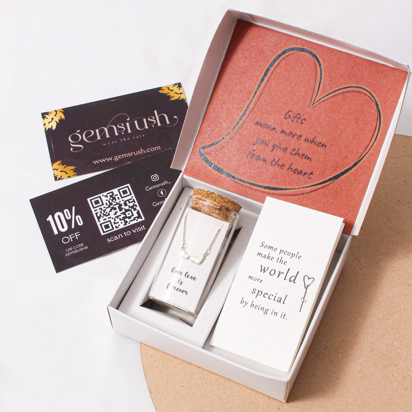 Personalized Love Knot Pendant Necklace in a Message Bottle – Meaningful Gift for Her