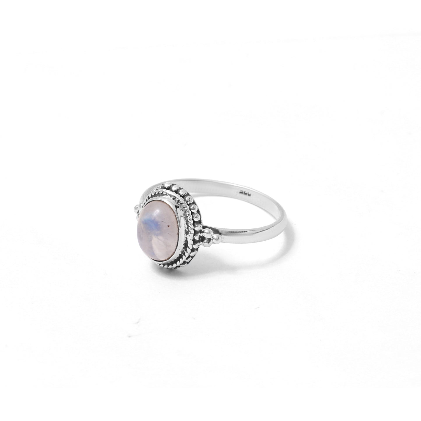 Natural Moonstone Gemstone Ring – Mystical Iridescence in Sterling Silver