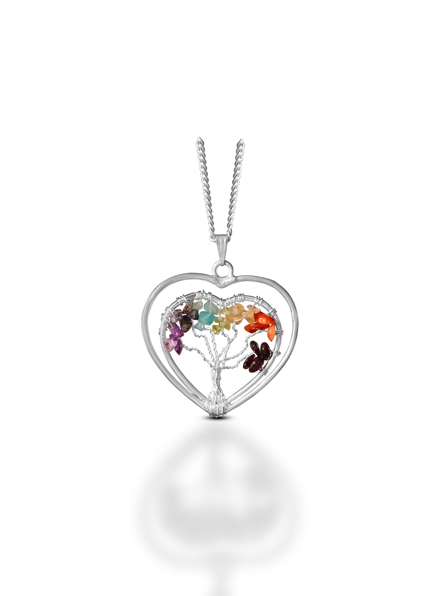 7 Chakra Heart Pendant - Balance & Holistic Healing