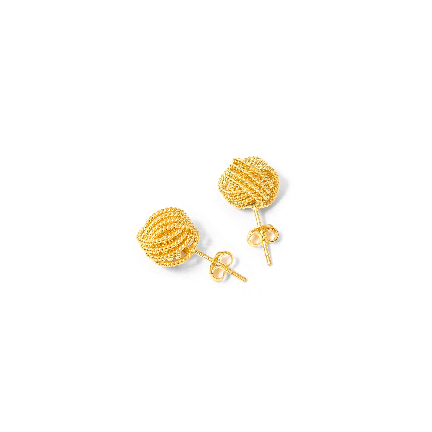 925 Sterling Silver Love & Friendship Knot Stud Earrings – Elegant Symbol of Bond