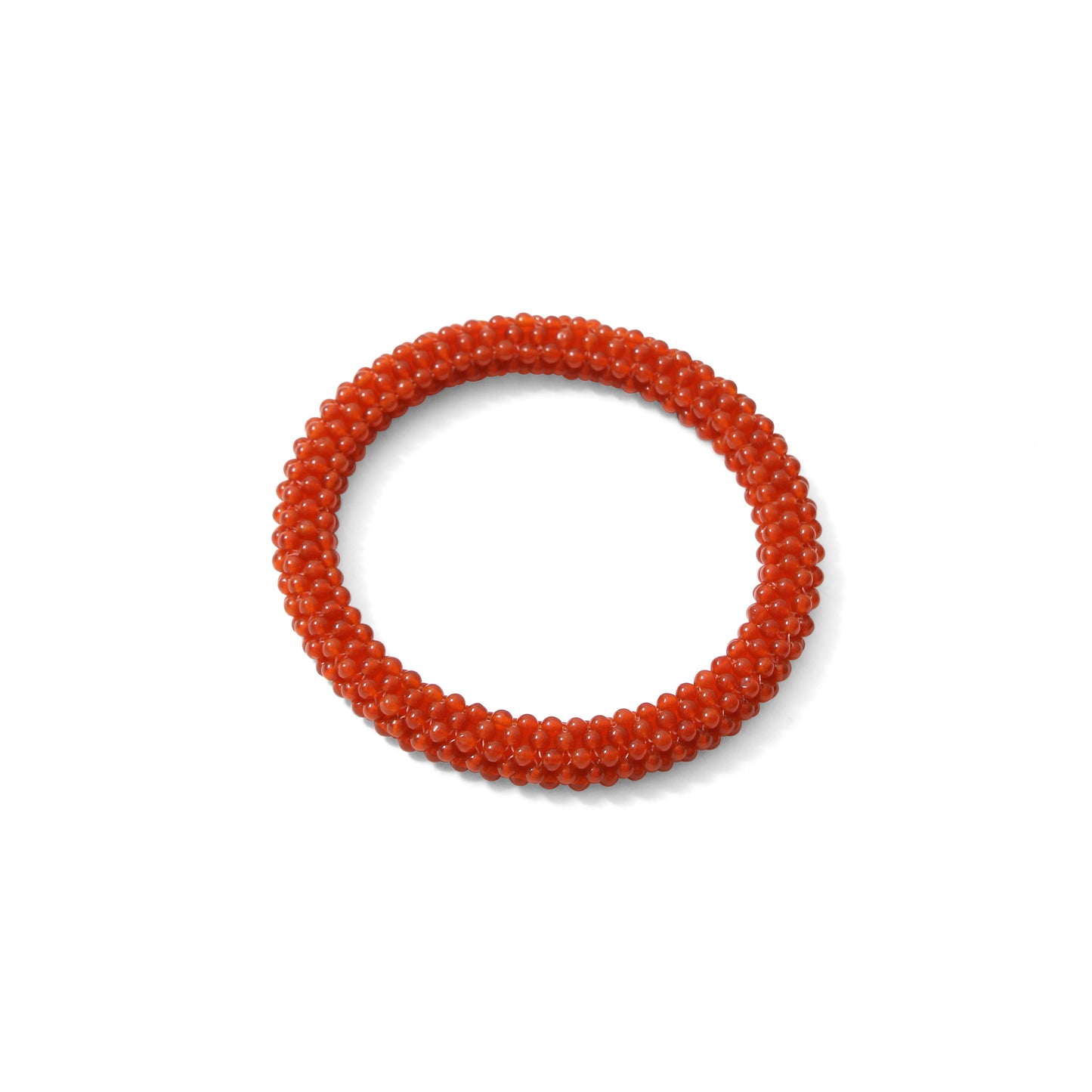 Natural Red Carnelian Beaded Bangle Bracelet – Energy Boost & Confidence Enhancing Jewelry