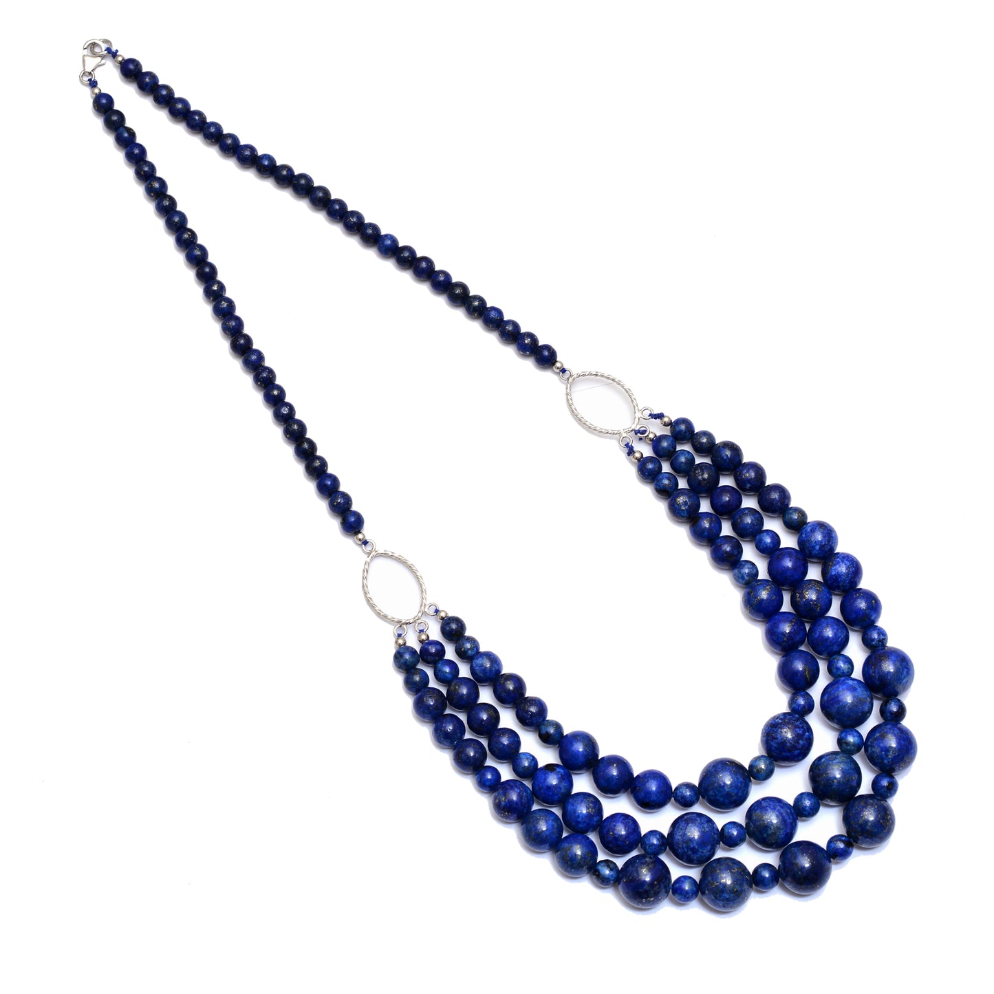 Natural Lapis Lazuli Beads Gemstone Necklace – Elegance with Healing Benefits