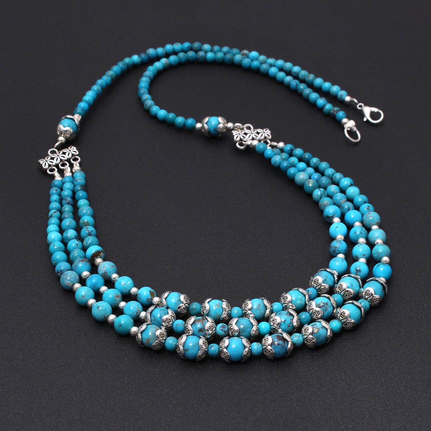 Natural Turquoise Beads Gemstone Necklace – Timeless Beauty & Healing Energy