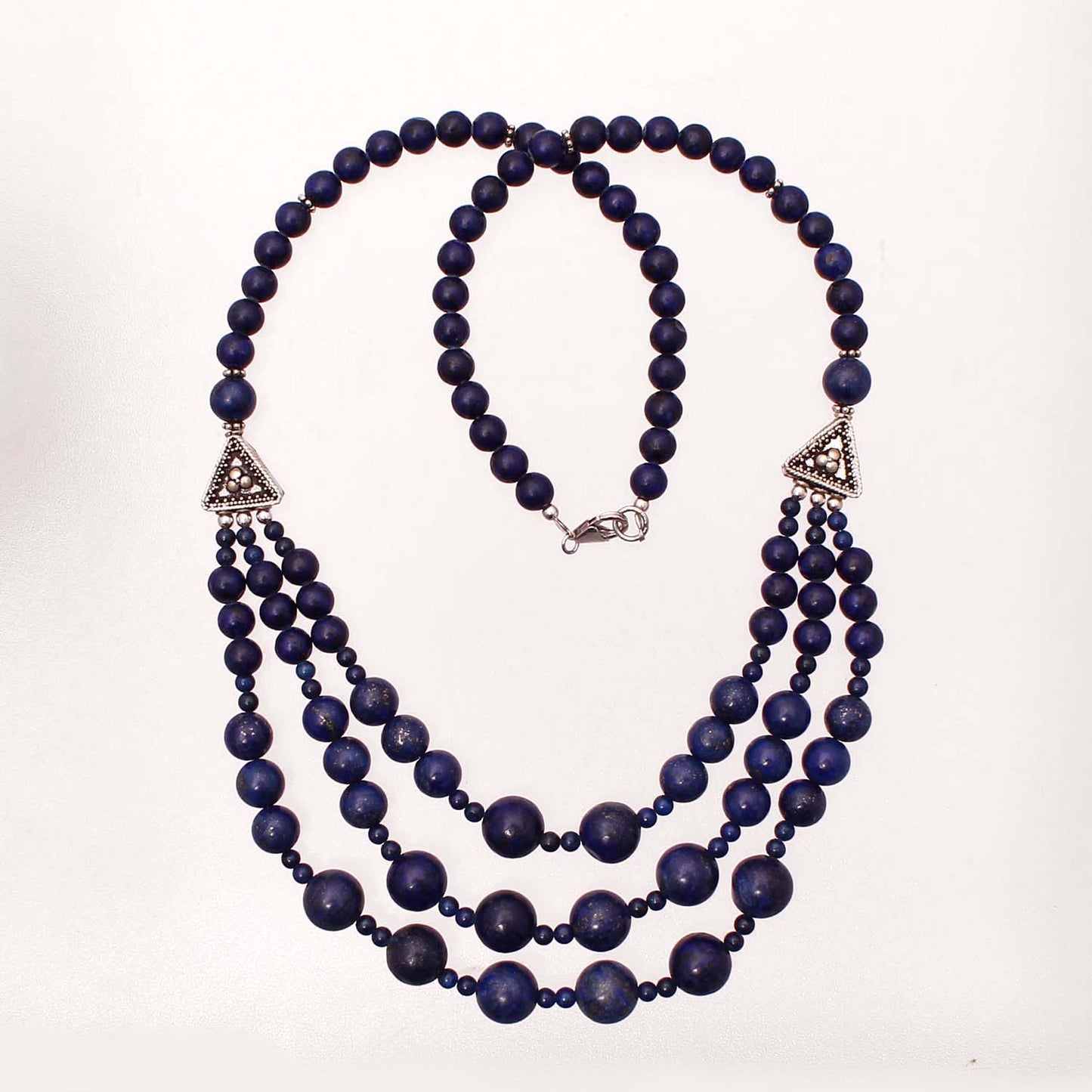 Natural Lapis Lazuli Beads Gemstone Necklace – Wisdom & Elegance