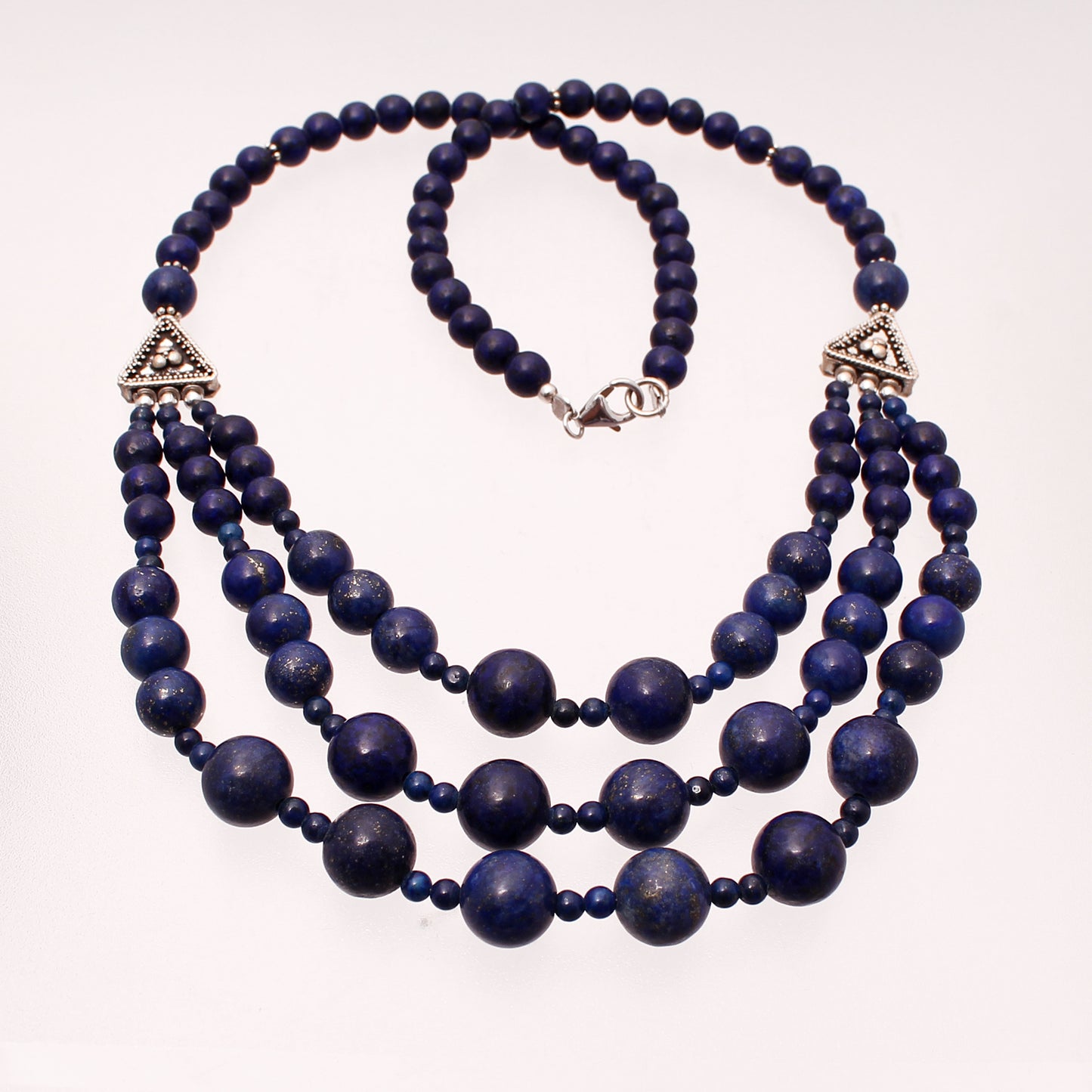 Natural Lapis Lazuli Beads Gemstone Necklace – Wisdom & Elegance