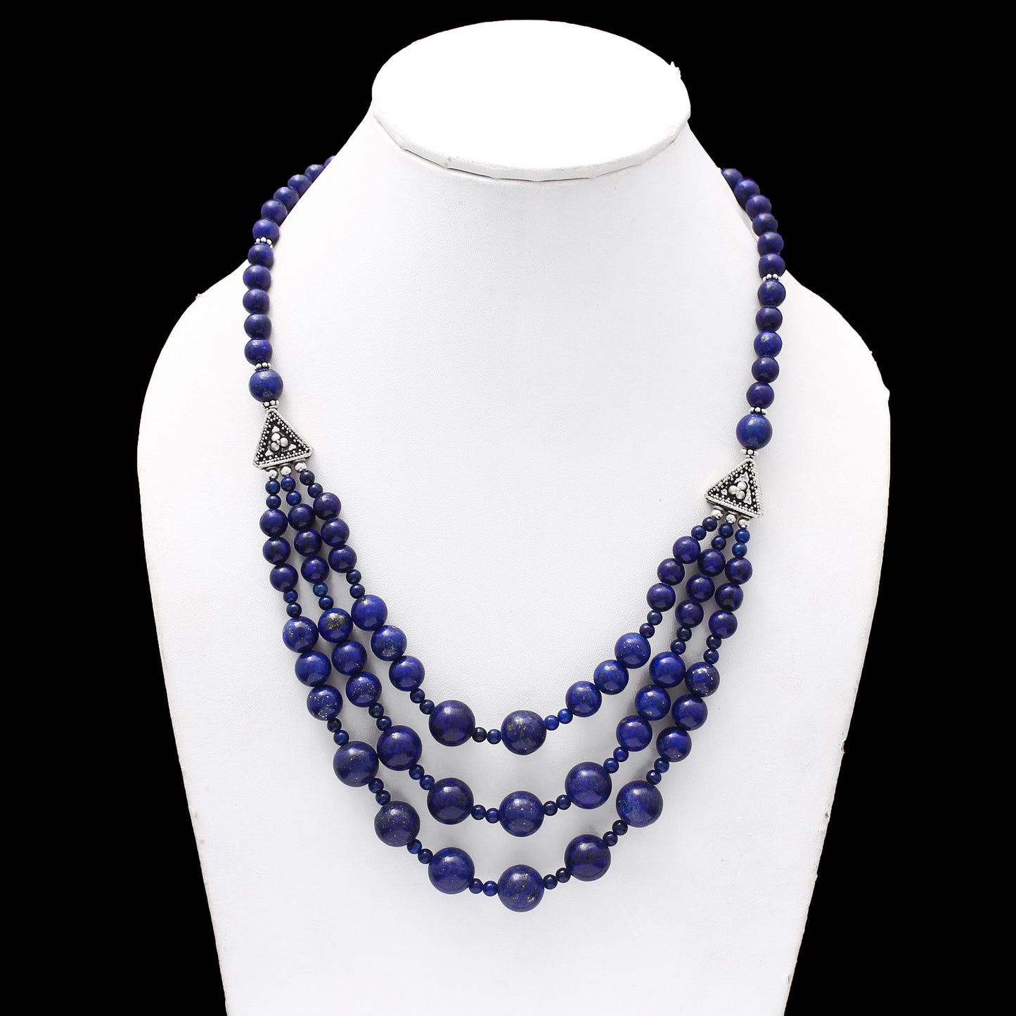 Natural Lapis Lazuli Beads Gemstone Necklace – Wisdom & Elegance