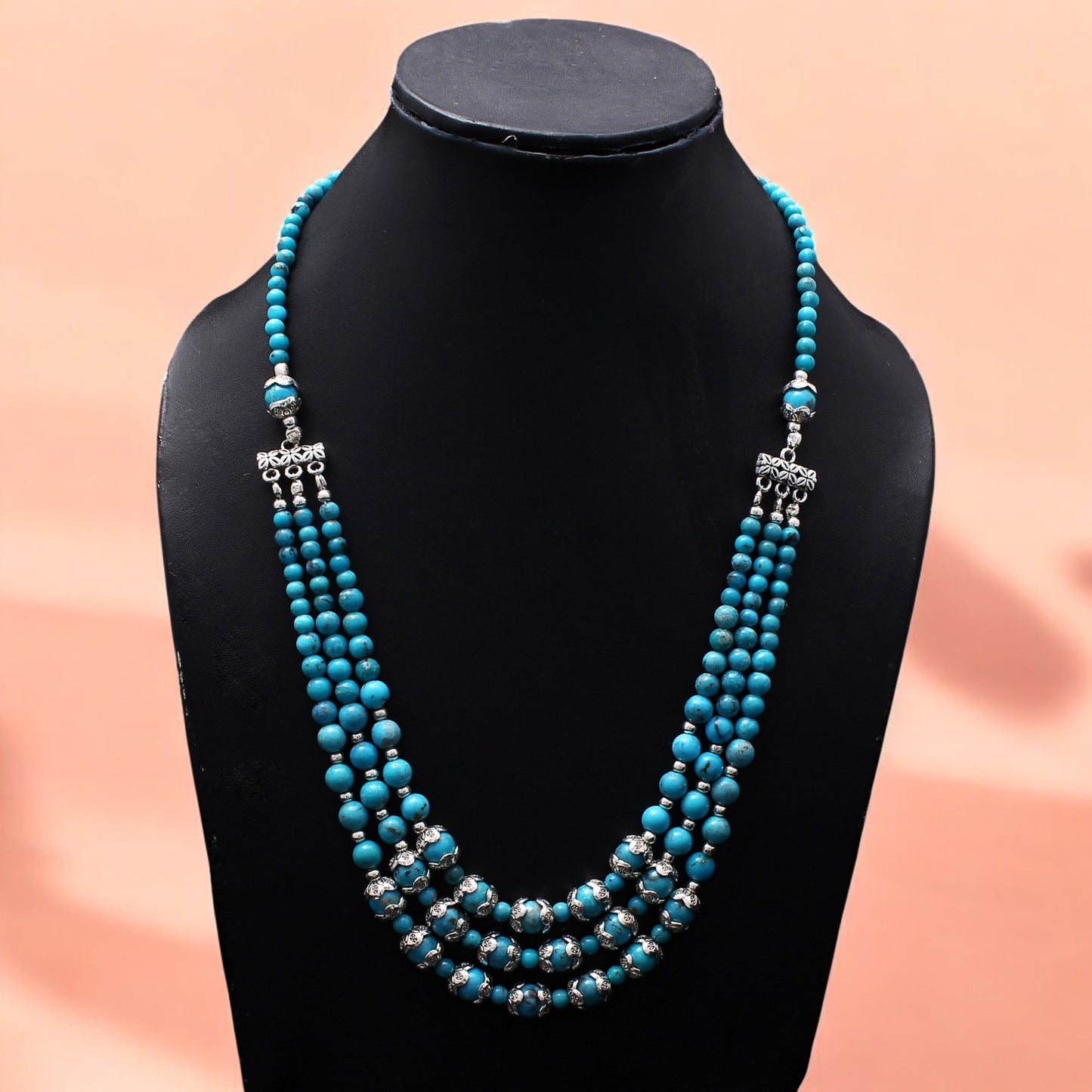 Natural Turquoise Beads Gemstone Necklace – Timeless Beauty & Healing Energy