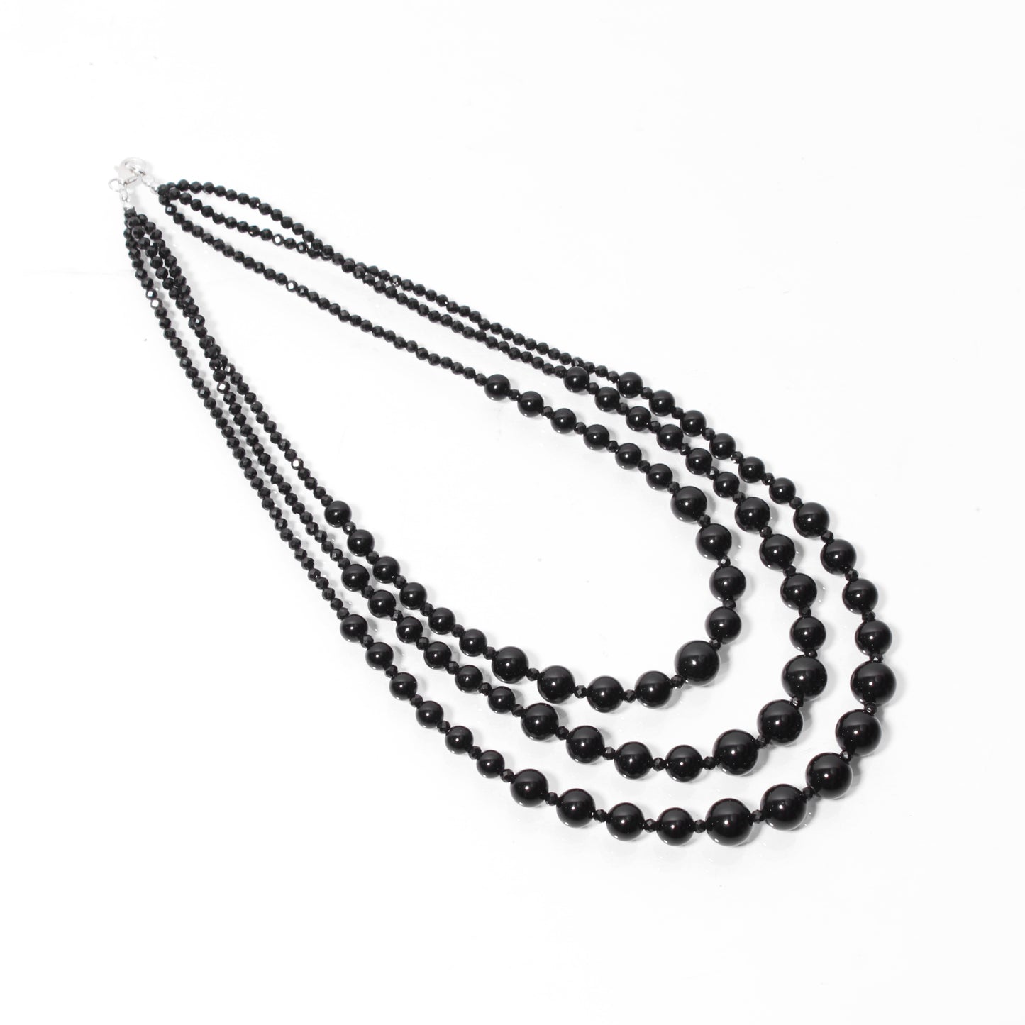 Natural Black Onyx Beads Gemstone Necklace – Elegance, Protection & Focus