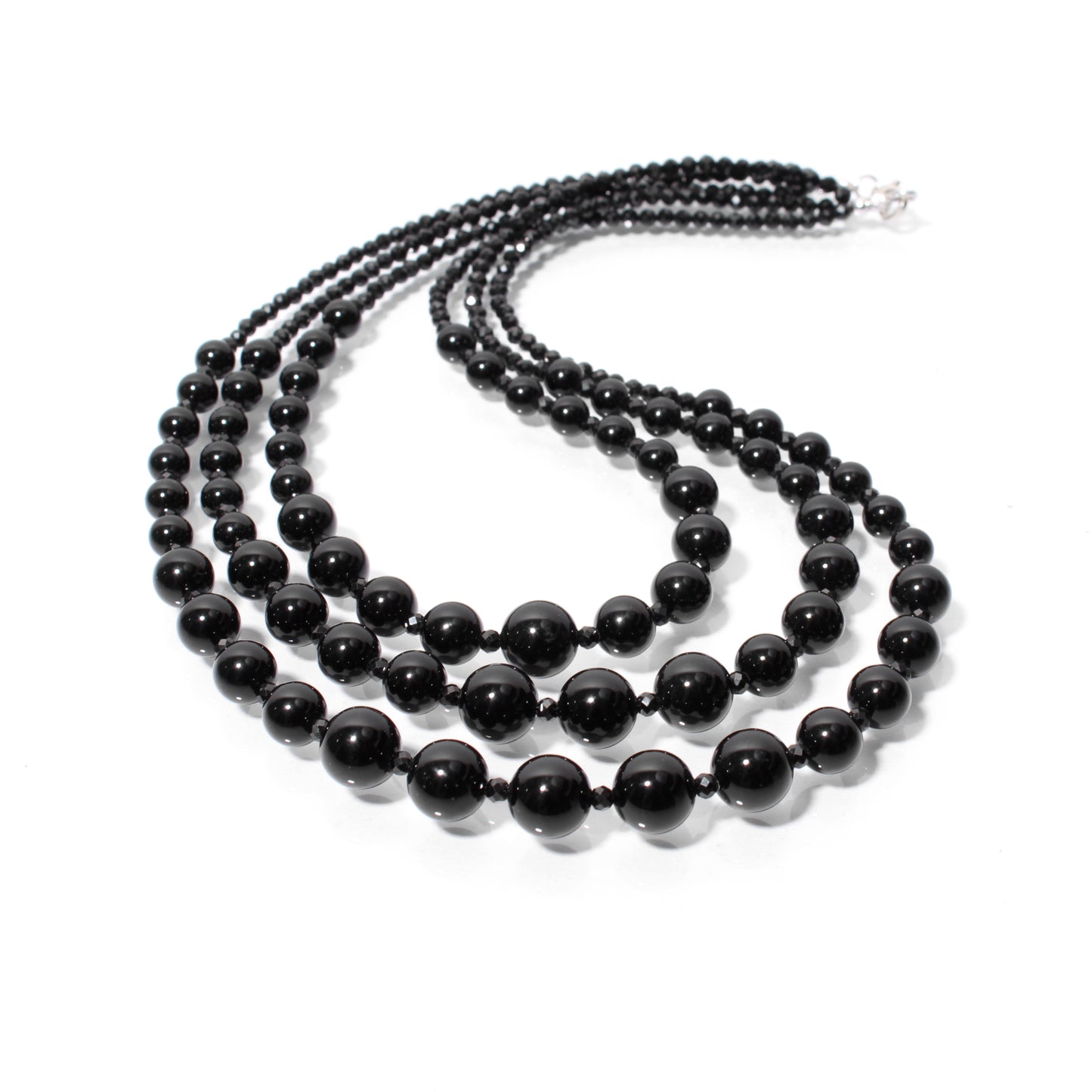 Natural Black Onyx Beads Gemstone Necklace – Elegance, Protection & Focus
