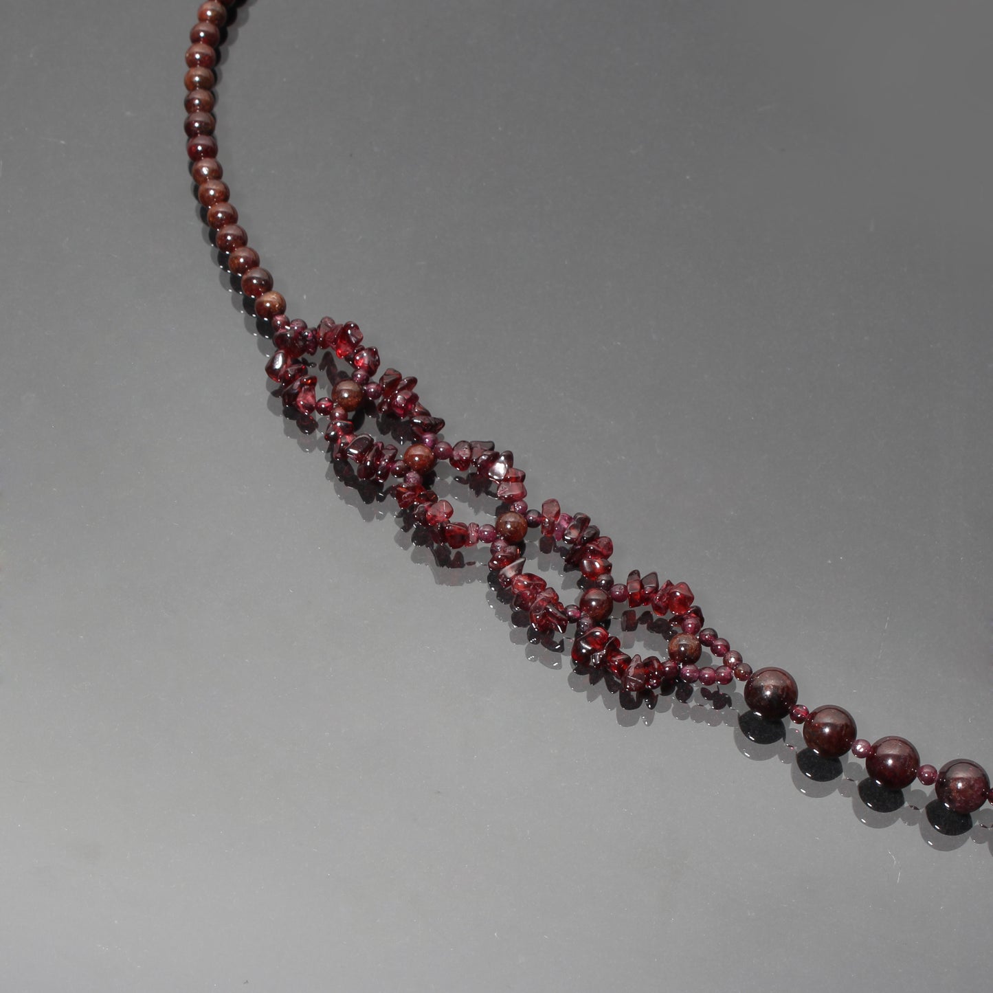Natural Garnet Beads Gemstone Designer Necklace – Passion, Energy & Elegance