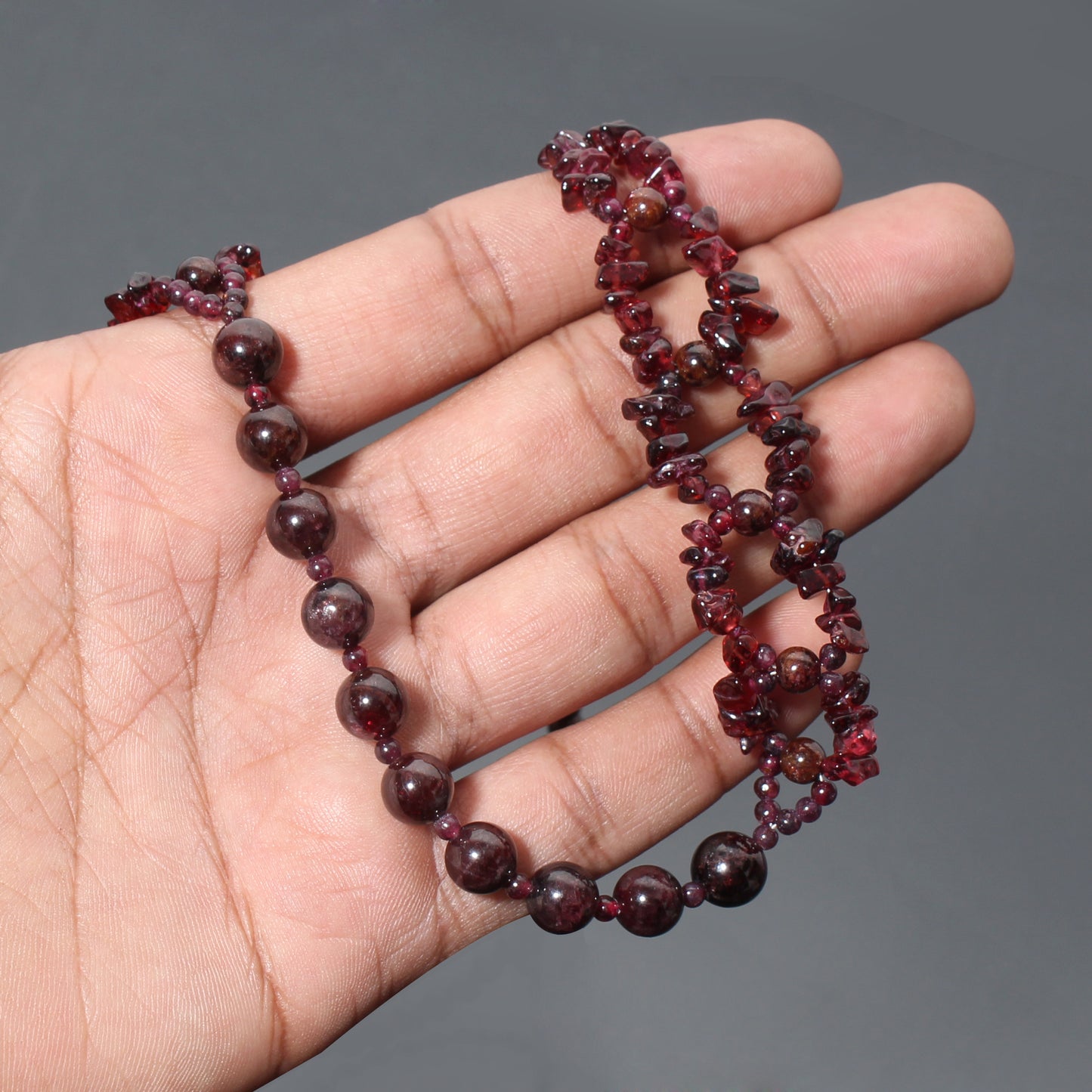 Natural Garnet Beads Gemstone Designer Necklace – Passion, Energy & Elegance