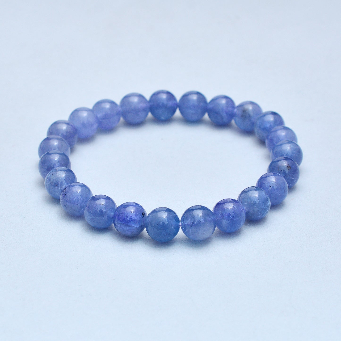 Natural Tanzanite Gemstone Stretch Bracelet – Rare Elegance and Positive Energy