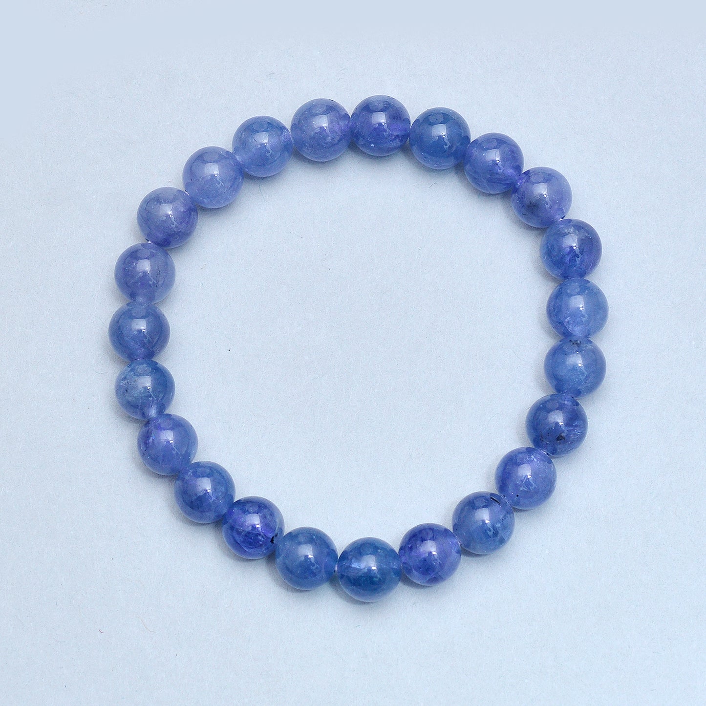 Natural Tanzanite Gemstone Stretch Bracelet – Rare Elegance and Positive Energy