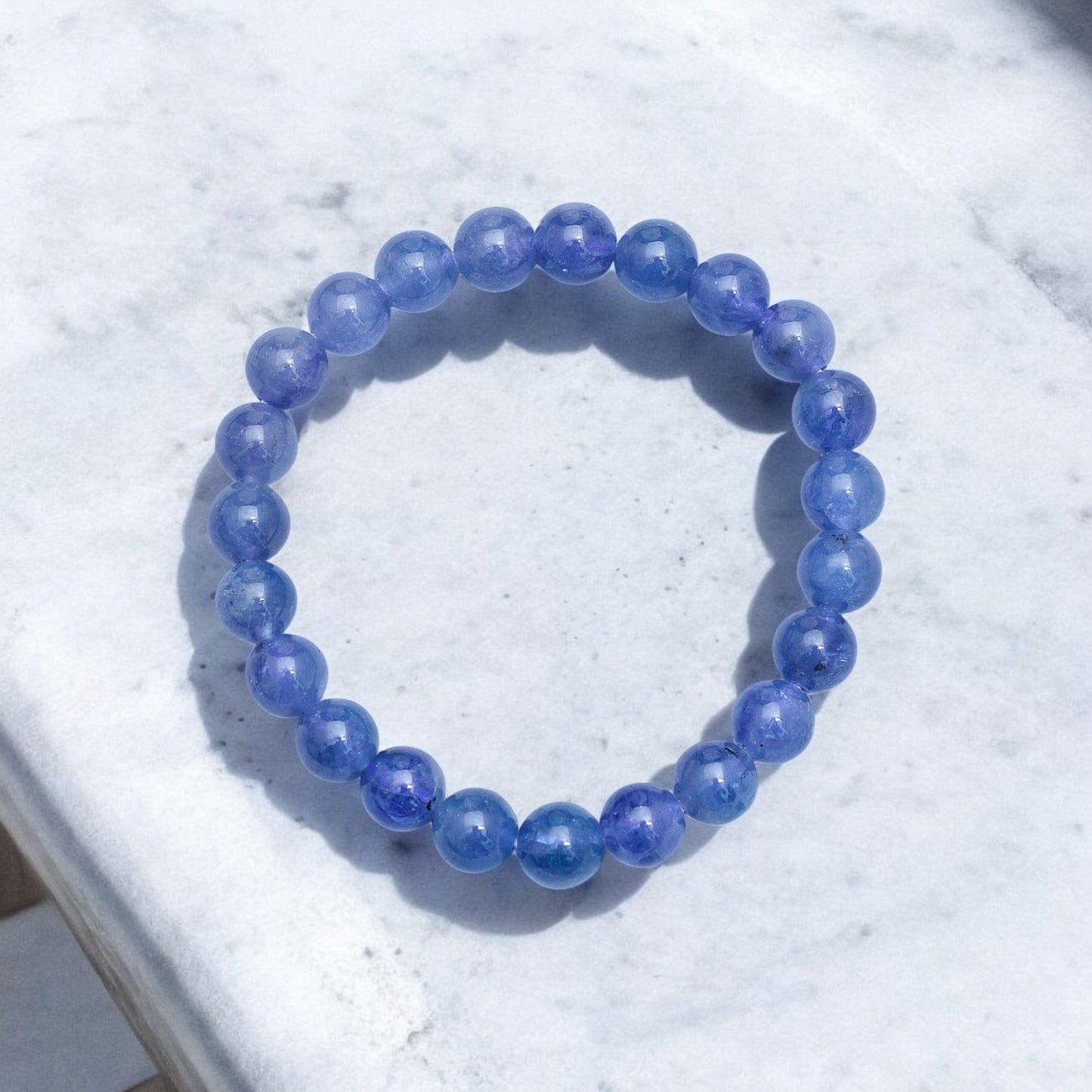 Natural Tanzanite Gemstone Stretch Bracelet – Rare Elegance and Positive Energy