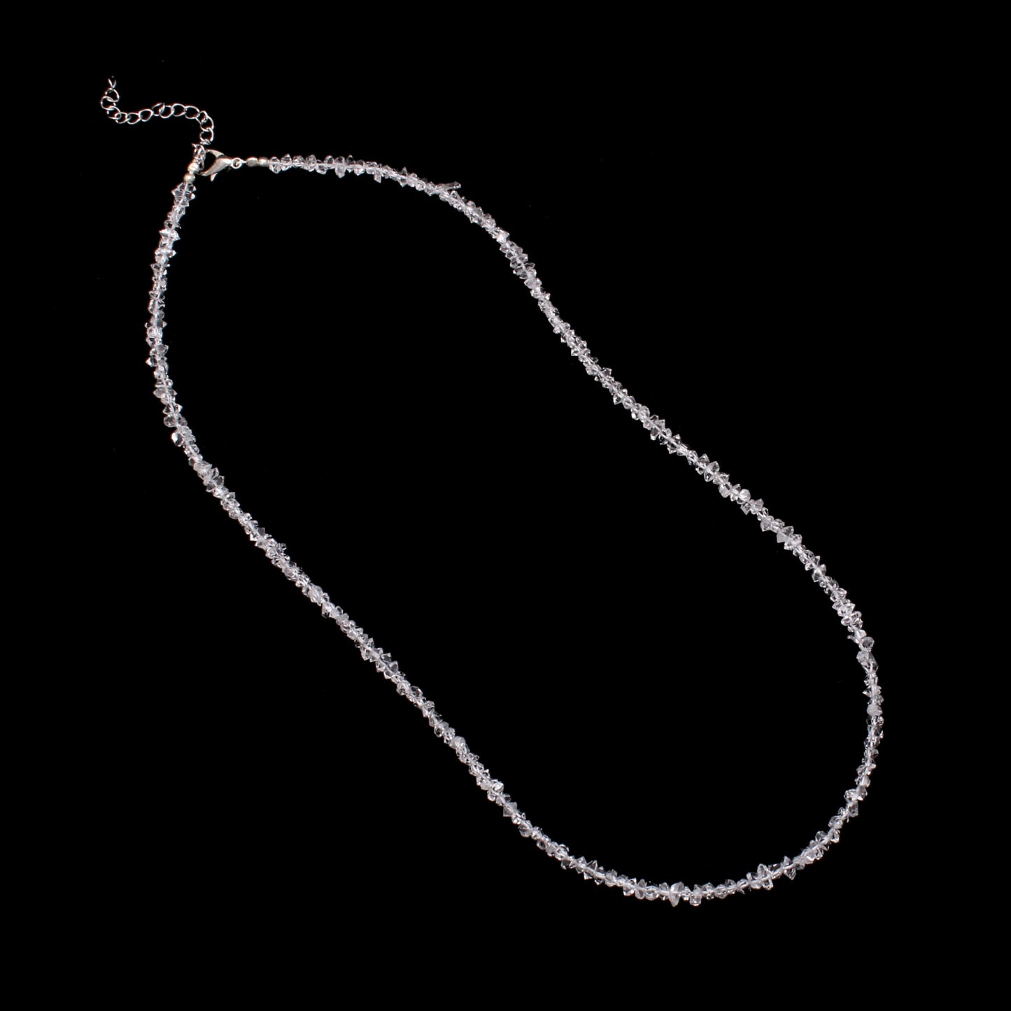 Natural Herkimer Diamond Uncut Nuggets Beaded Gemstone Necklace