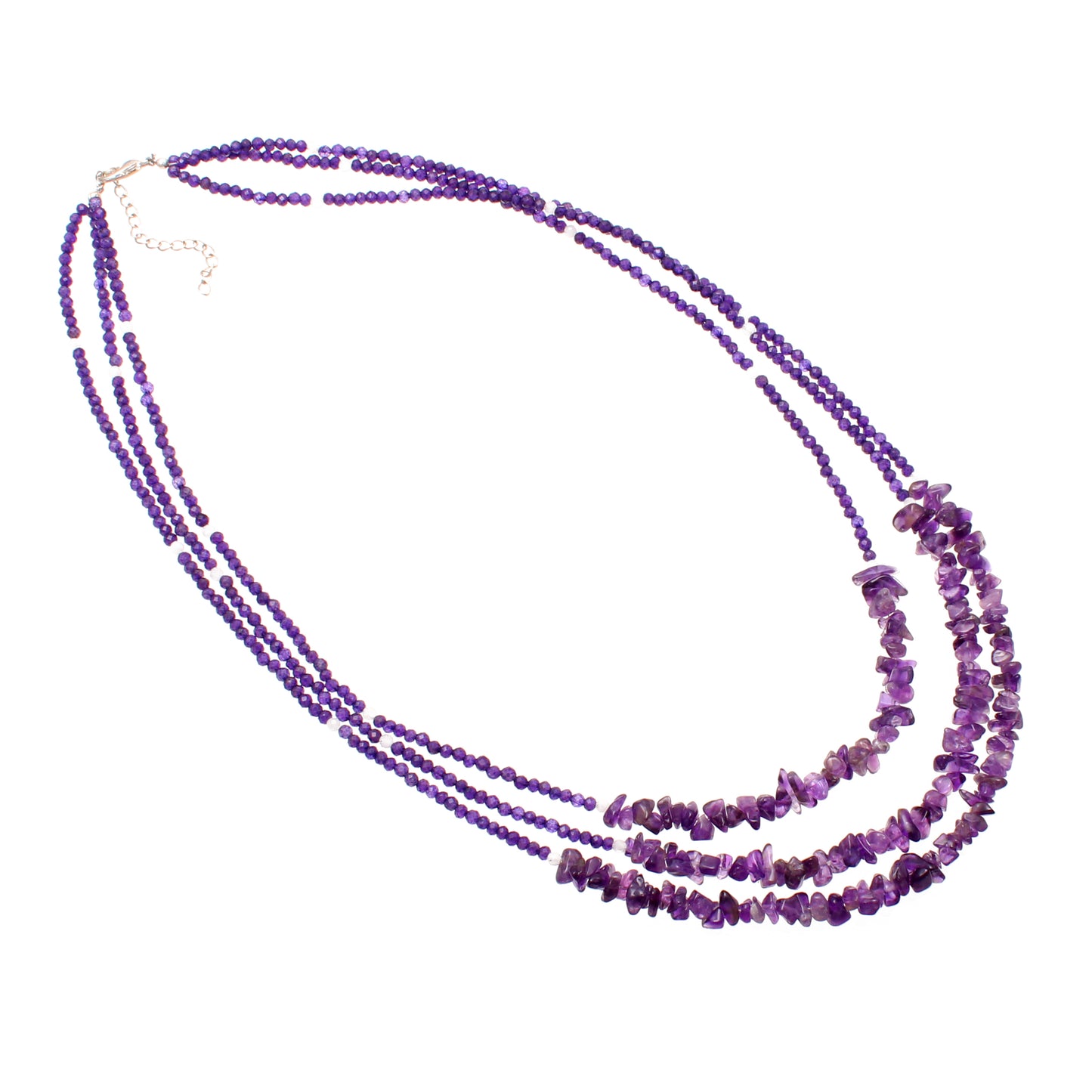 Natural Amethyst Beads Gemstone Designer Necklace – Elegance, Serenity & Balance