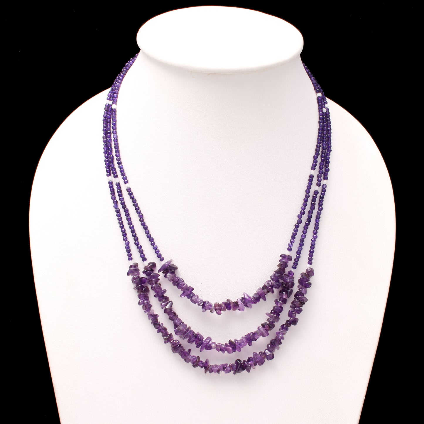 Natural Amethyst Beads Gemstone Designer Necklace – Elegance, Serenity & Balance